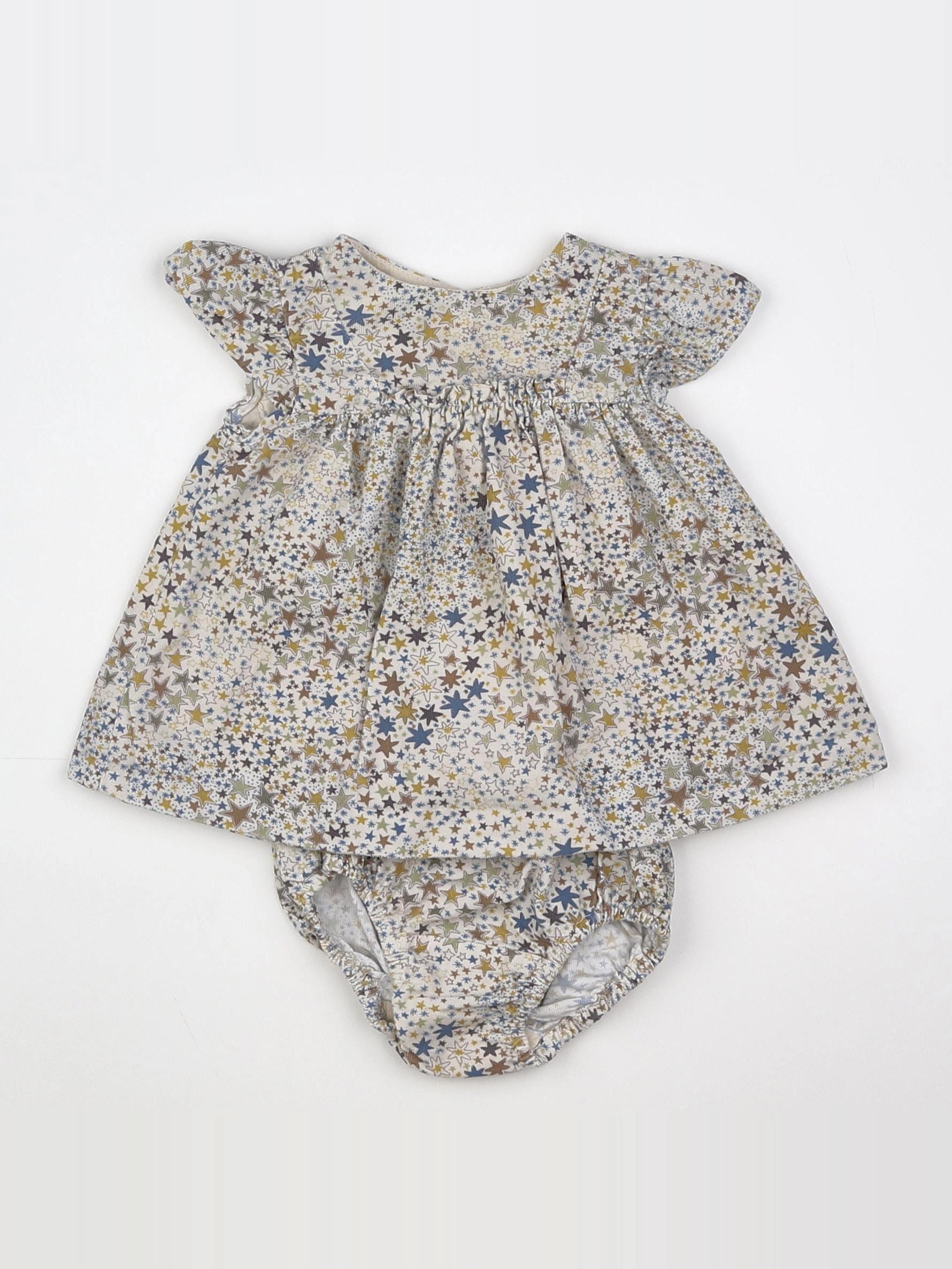 Zara - robe gris, multicolore - 3/6 mois