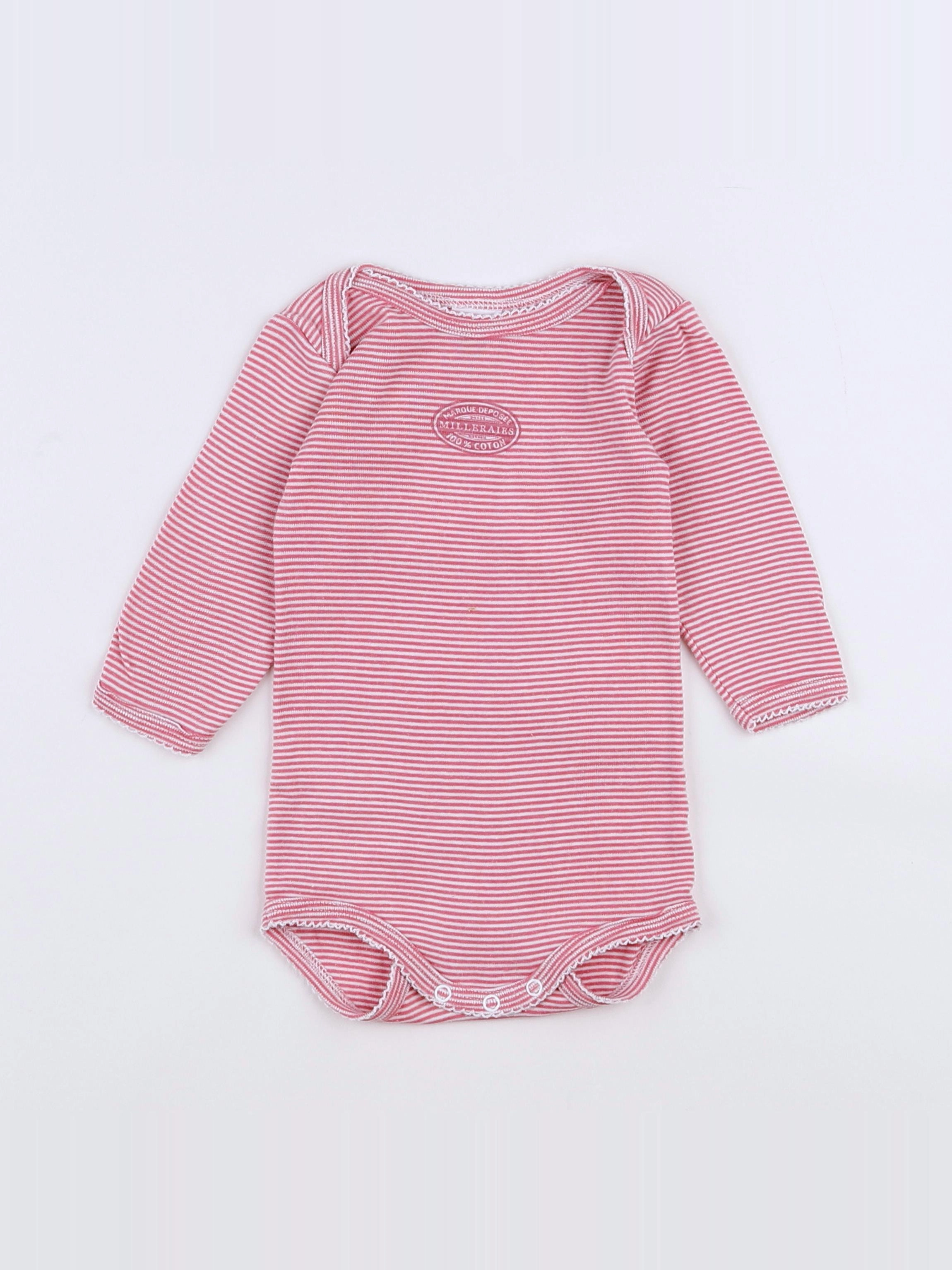 Petit Bateau - body rose - 3 mois