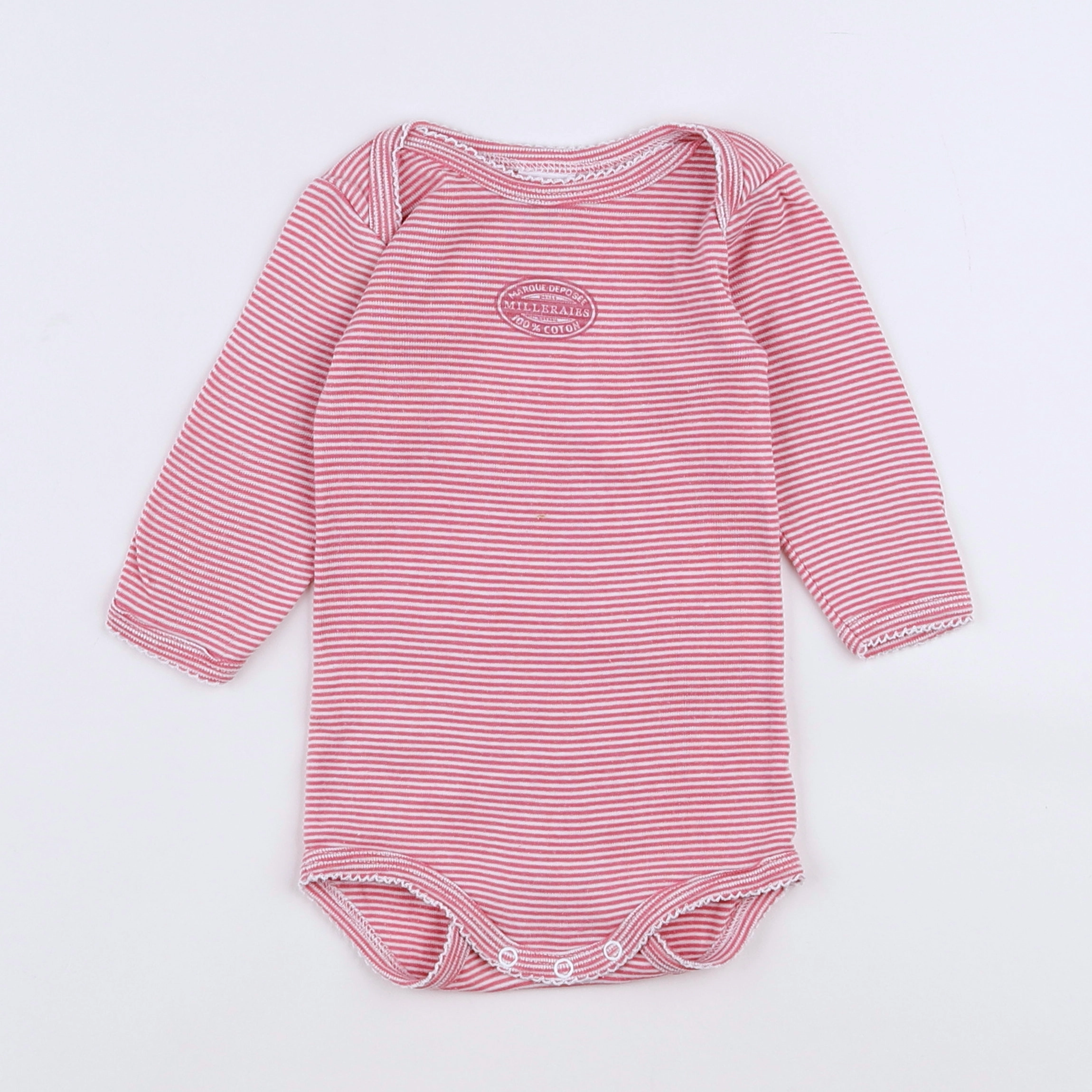 Petit Bateau - body rose - 3 mois