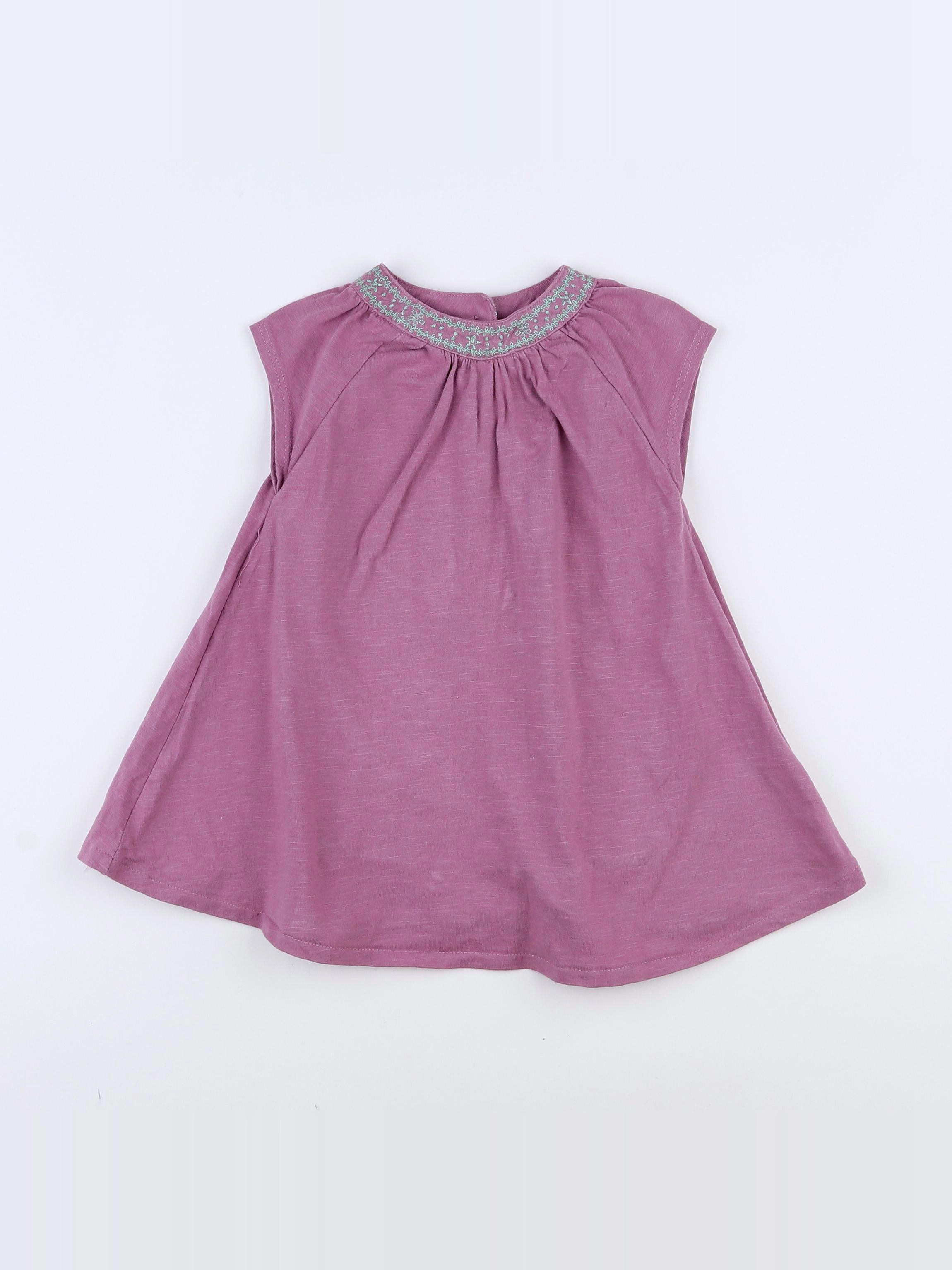 Vertbaudet - robe violet - 9 mois