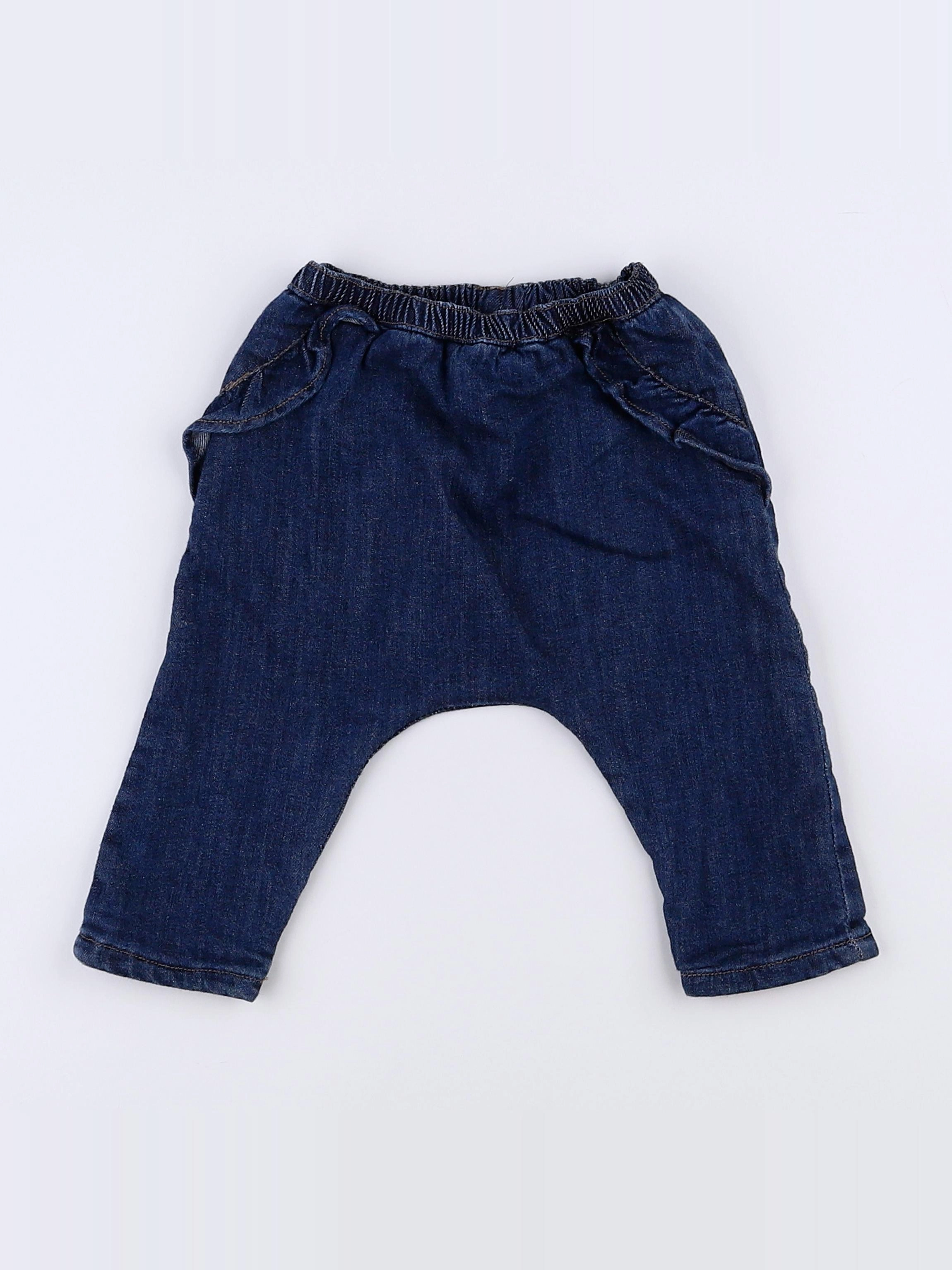 Boutchou - sarouel doublé bleu - 3 mois