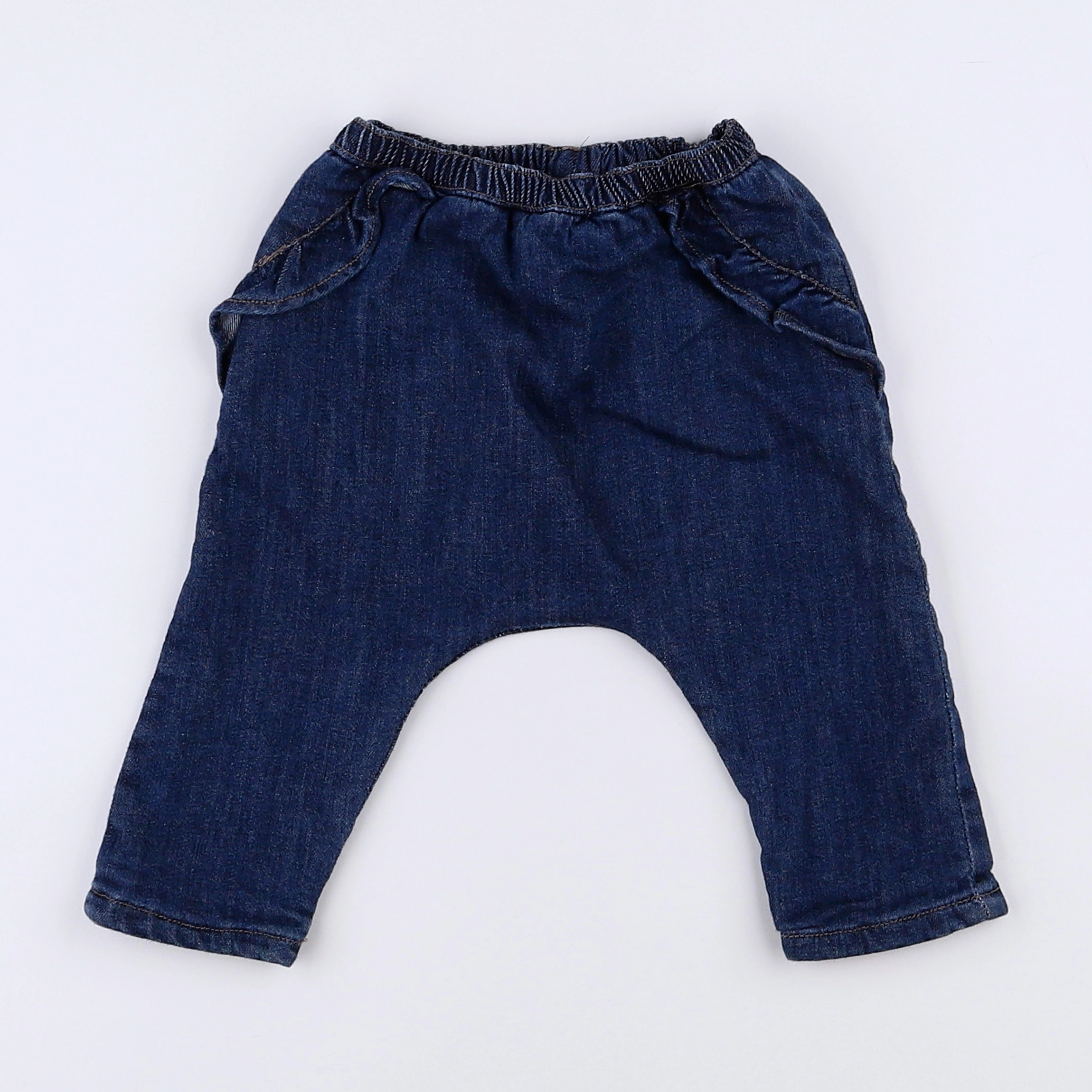Boutchou - sarouel doublé bleu - 3 mois