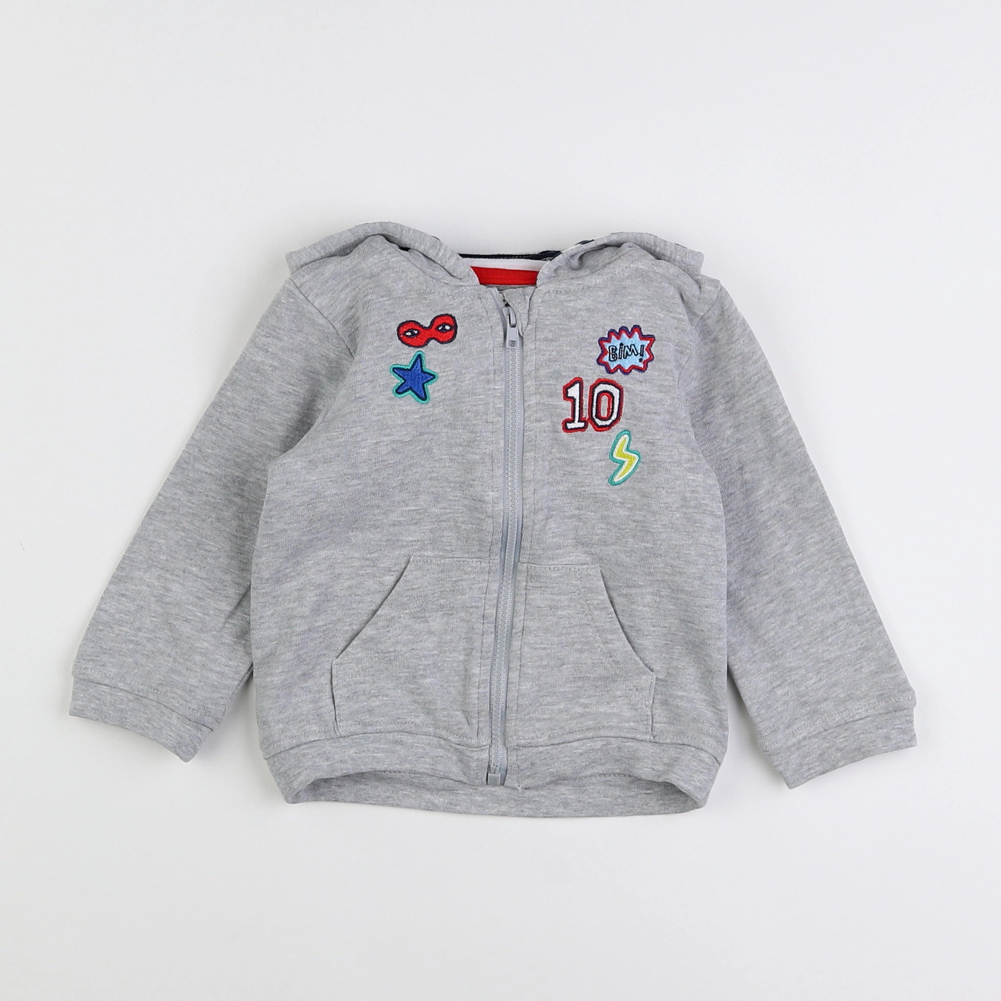 Vertbaudet - sweat gris - 12 mois