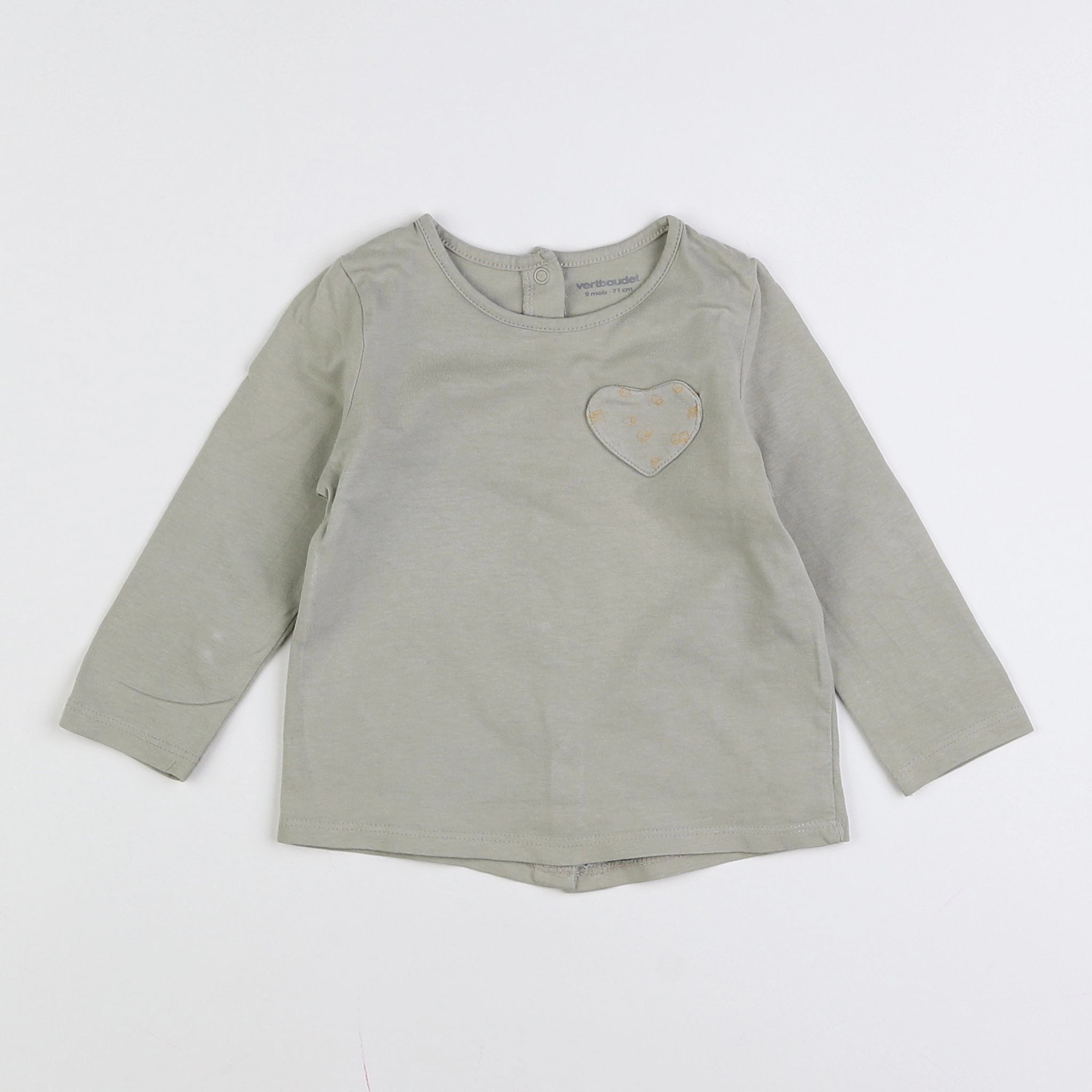 Vertbaudet - tee-shirt vert - 9 mois