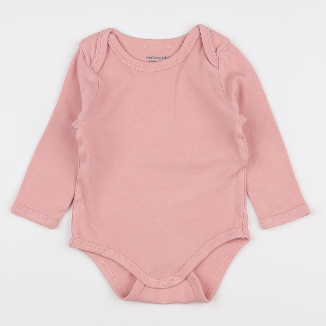Vertbaudet - body rose - 6 mois