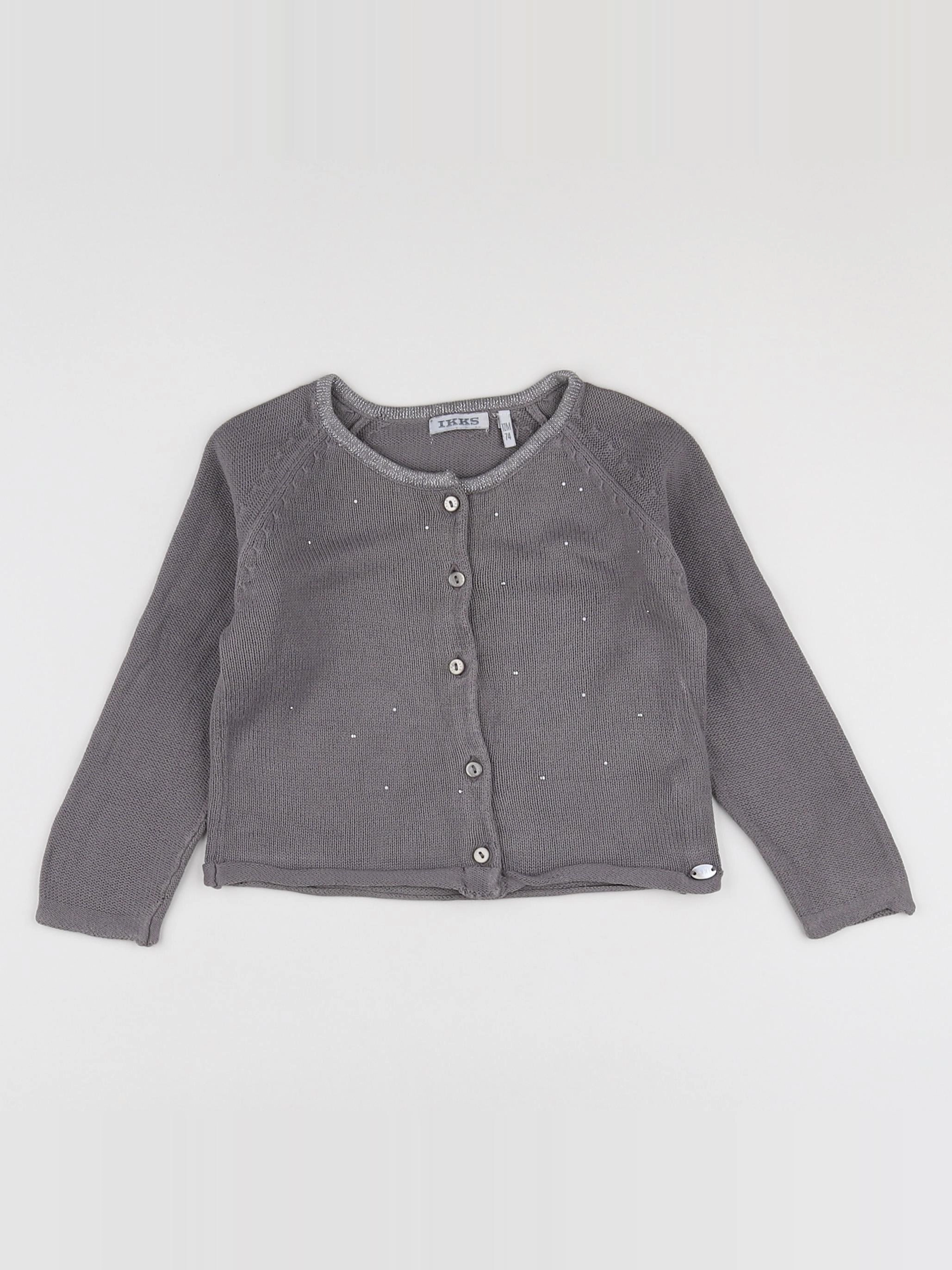 IKKS - gilet gris - 12 mois