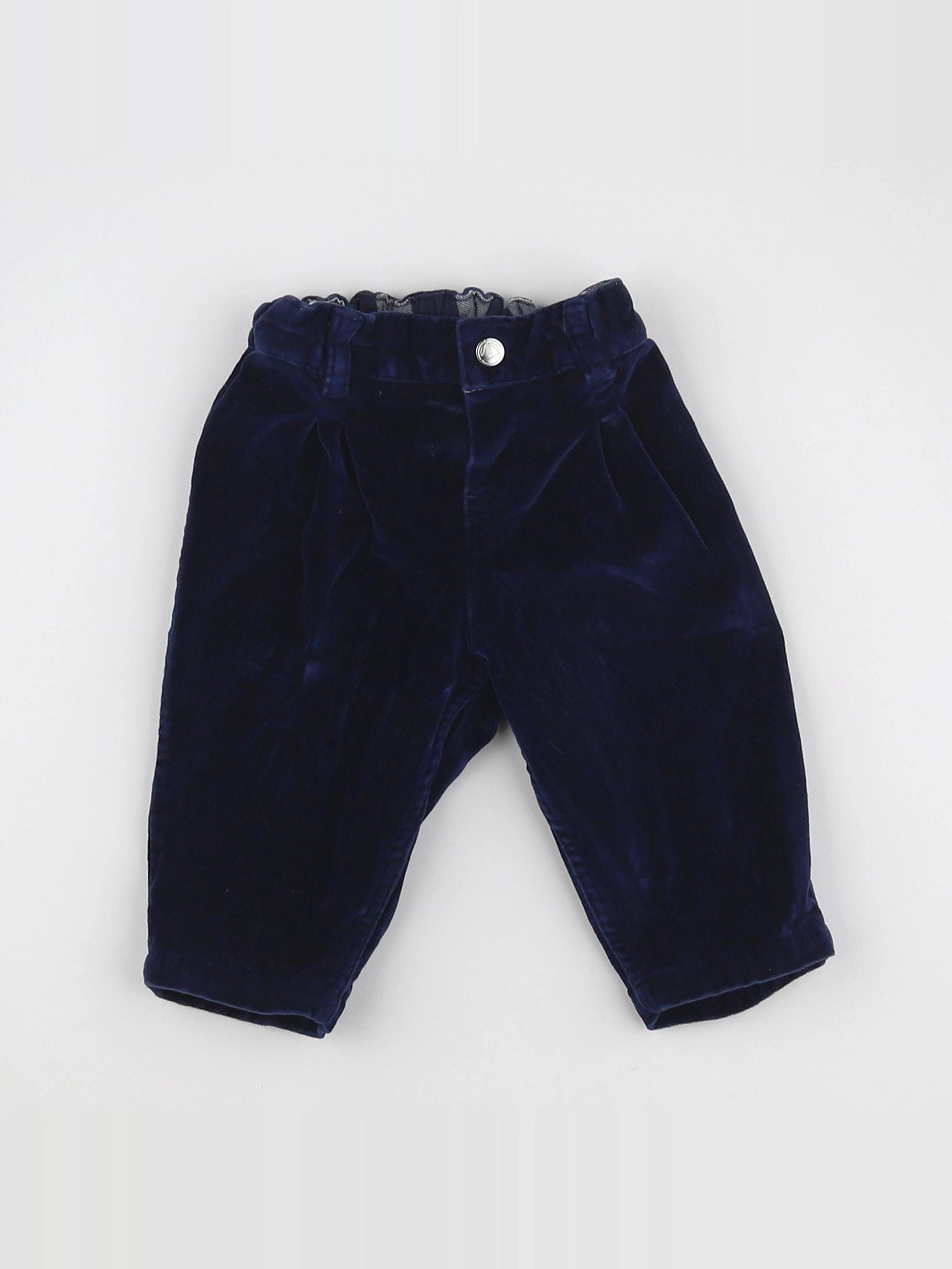 Petit Bateau - pantalon bleu - 6 mois