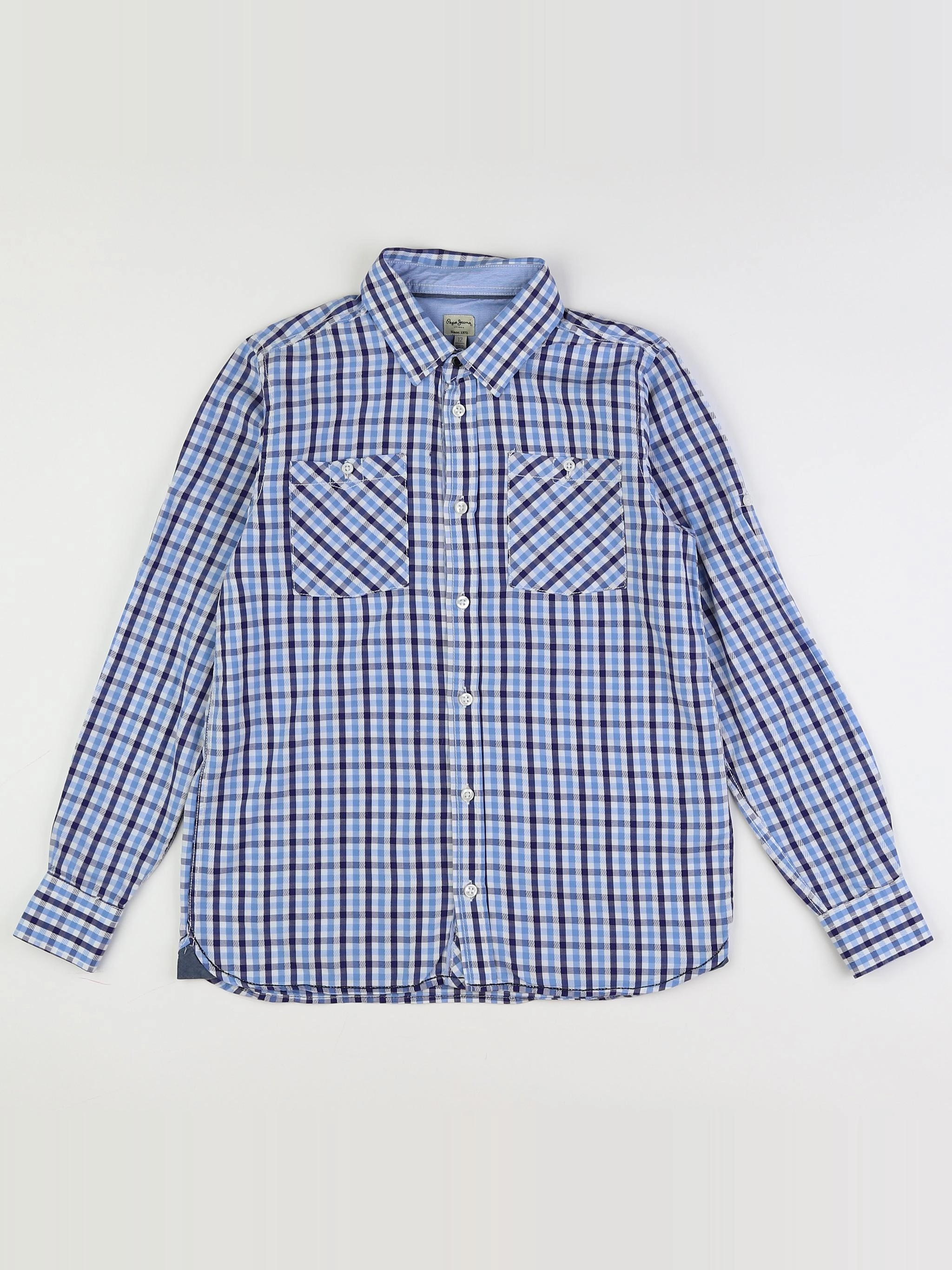 Pepe Jeans - chemise bleu, blanc - 12 ans