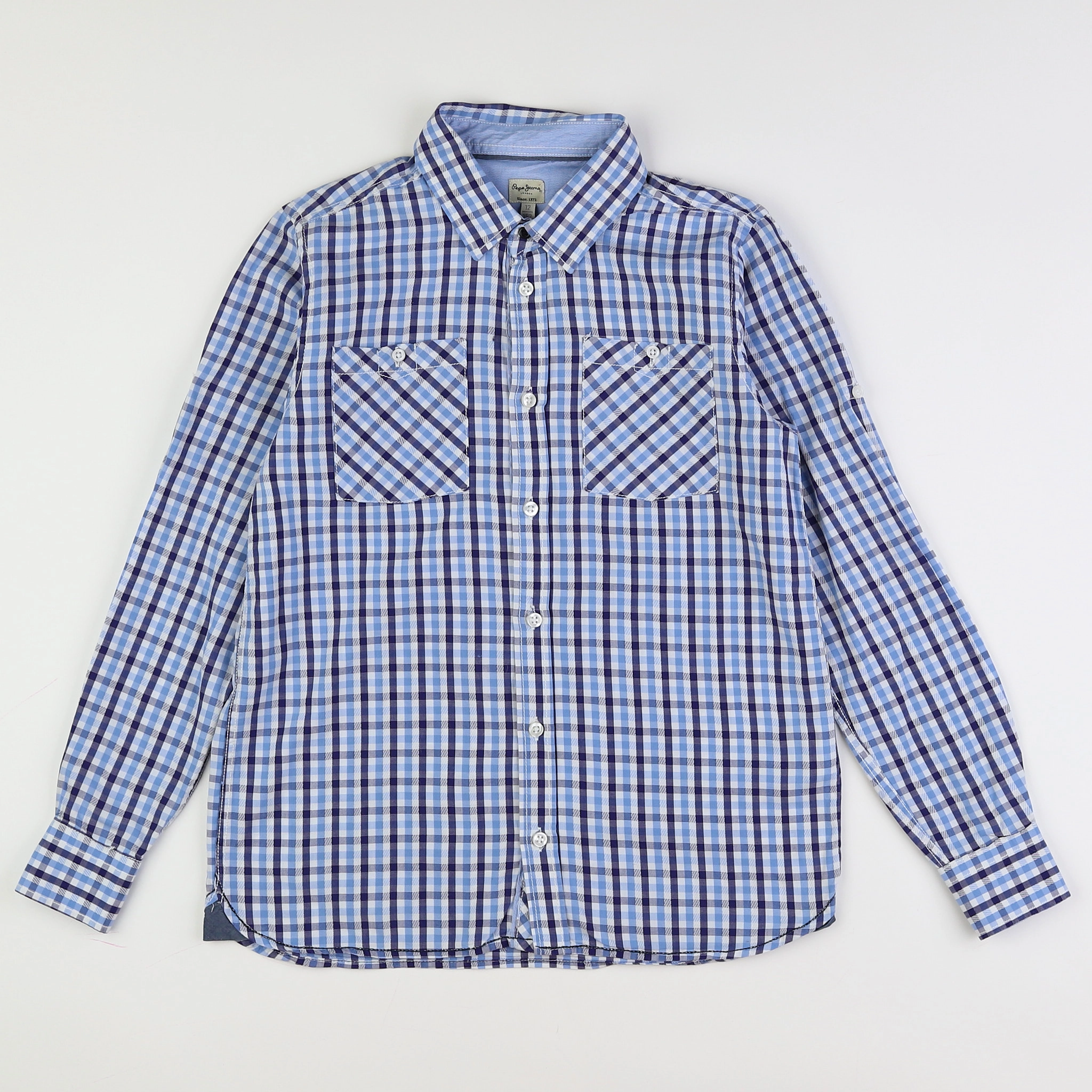 Pepe Jeans - chemise bleu, blanc - 12 ans