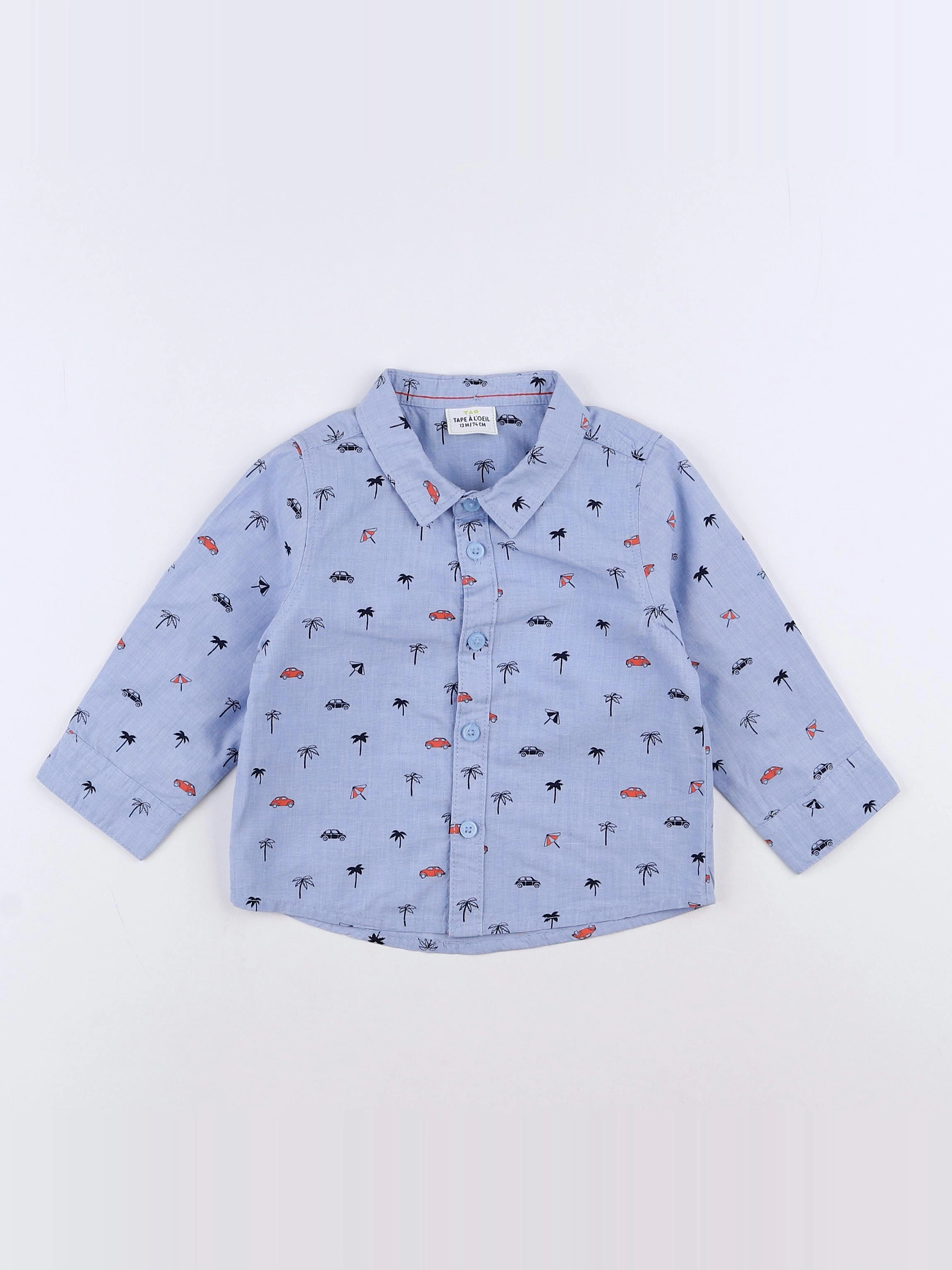Tape à l'oeil - chemise bleu - 12 mois