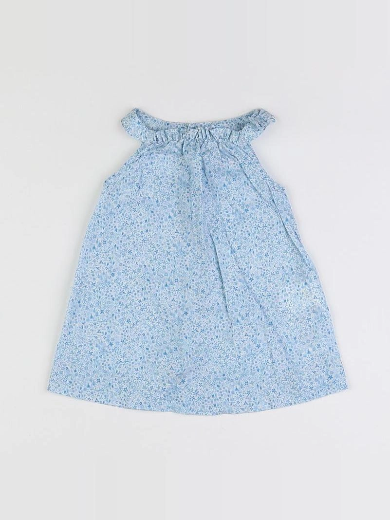 Cyrillus - robe blanc, bleu - 3 mois