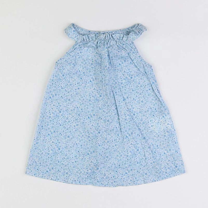 Cyrillus - robe blanc, bleu - 3 mois