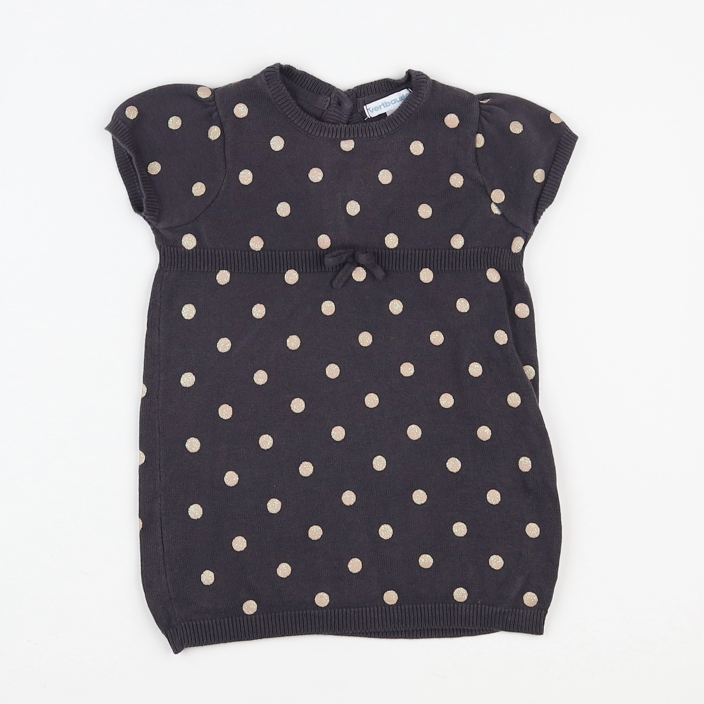 Vertbaudet - robe gris - 12 mois