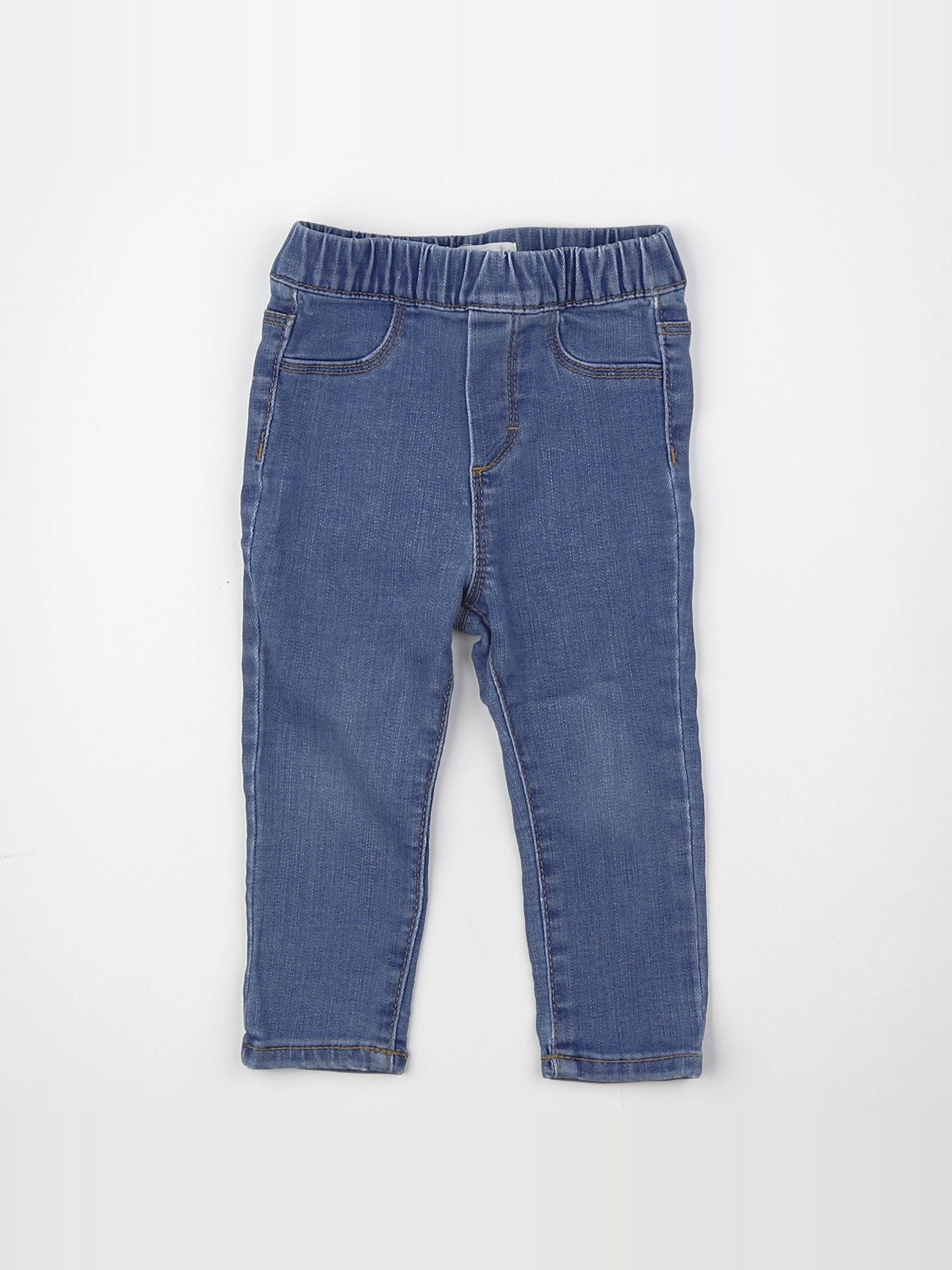 Mango - jegging bleu - 9/12 mois