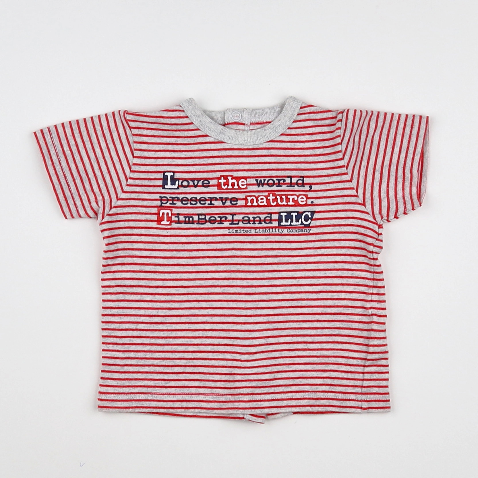 Timberland - tee-shirt gris, rouge - 3 mois