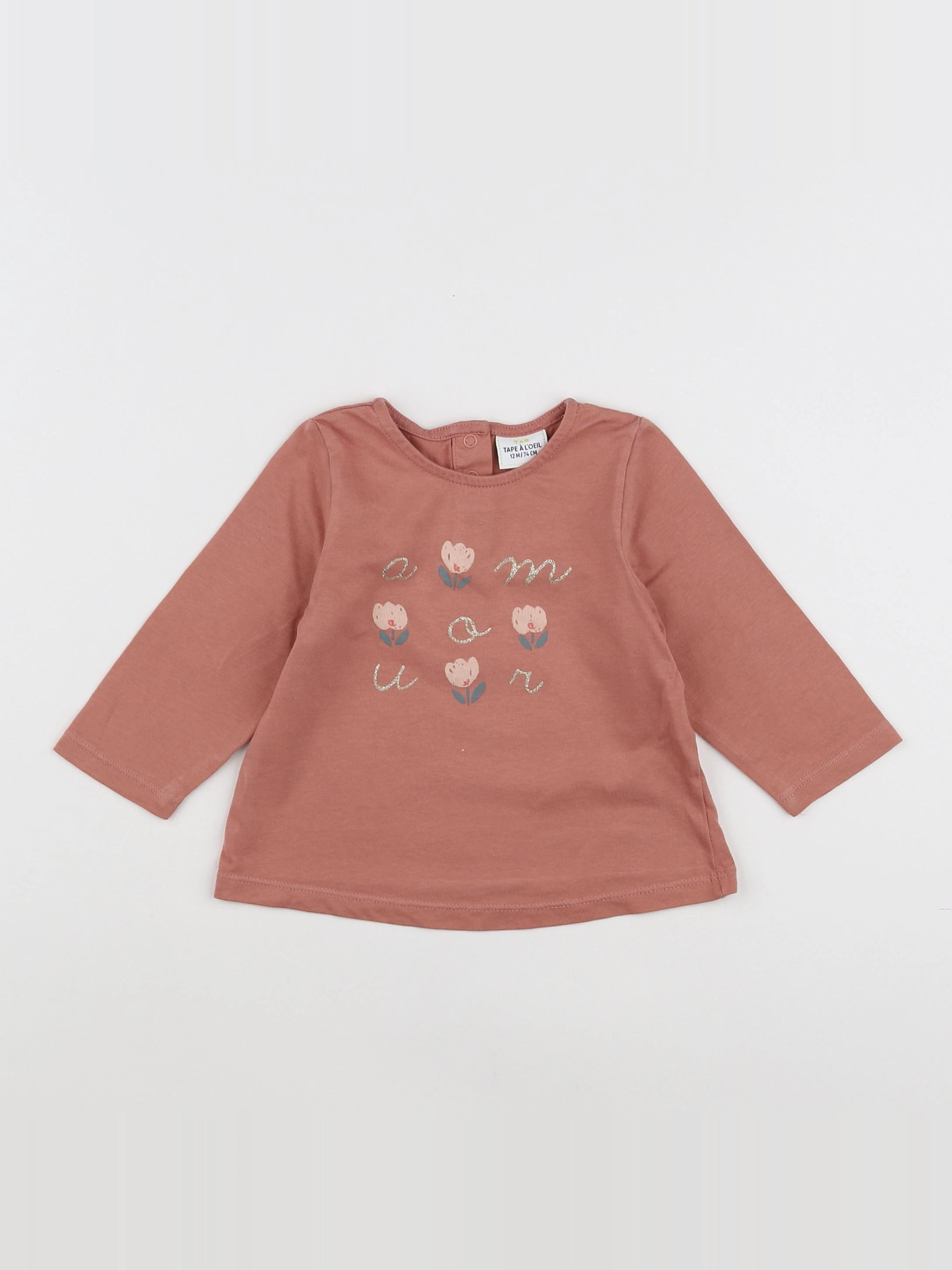 Tape à l'oeil - tee-shirt rose - 12 mois