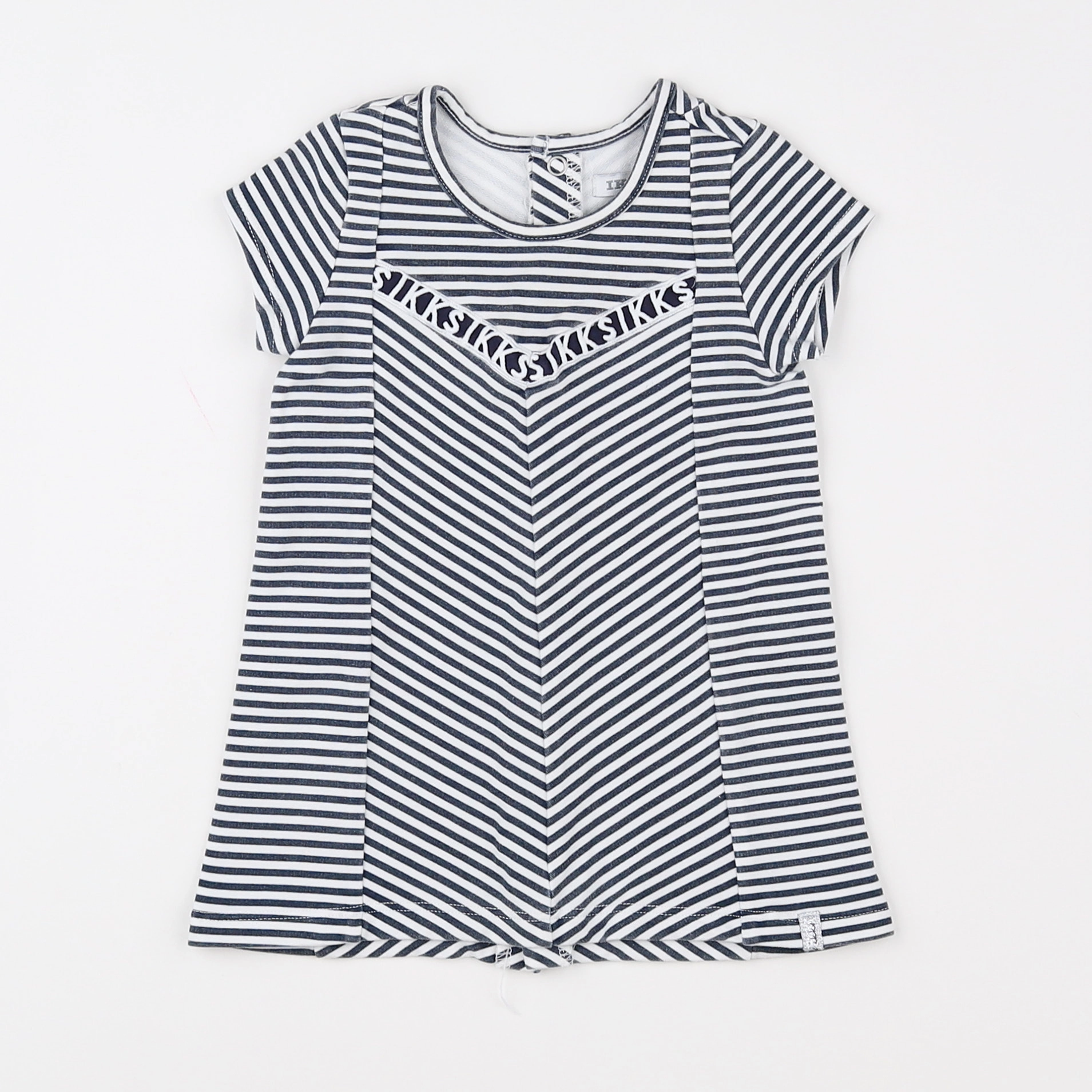 IKKS - robe blanc, bleu - 6 mois