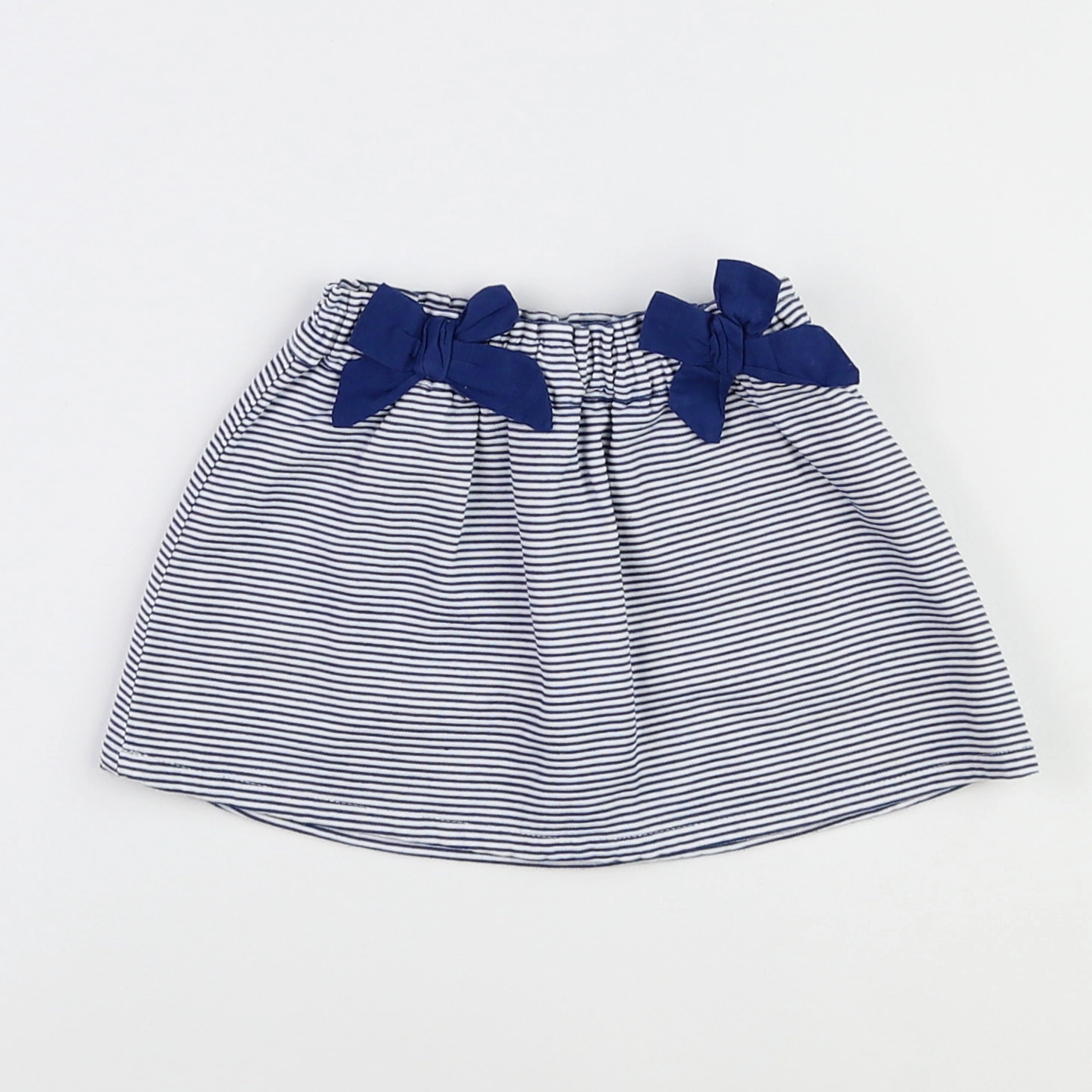 Vertbaudet - jupe bleu, blanc - 9 mois
