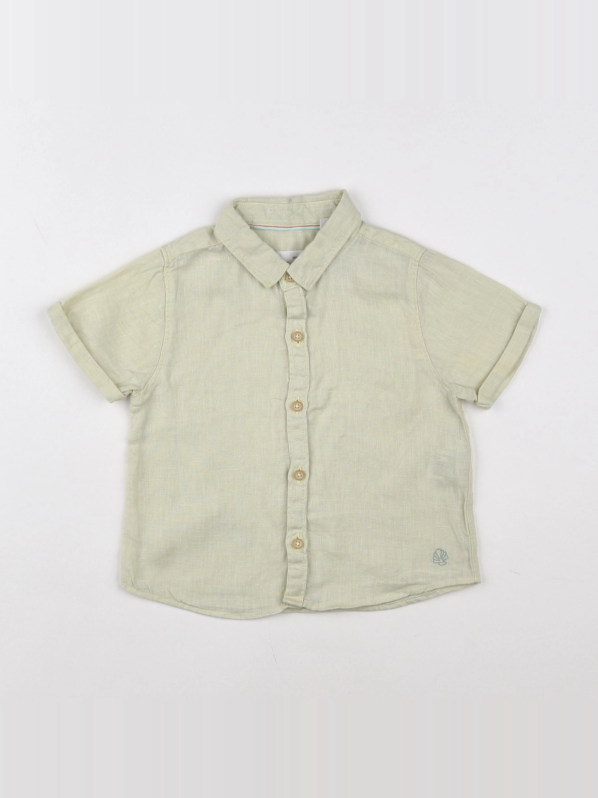 Zara - chemise jaune - 9/12 mois