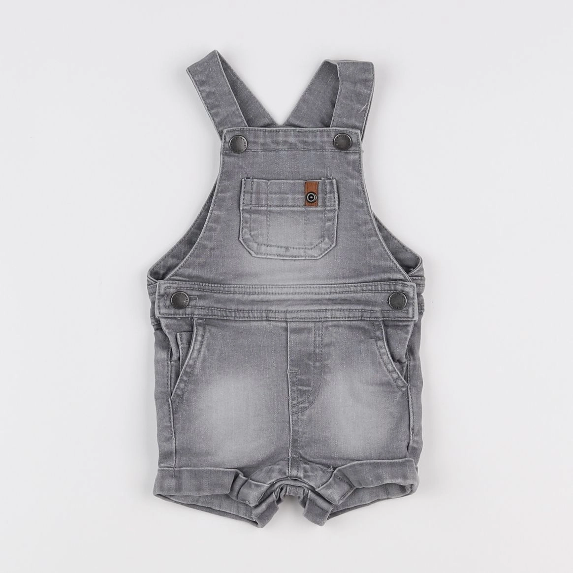 Vertbaudet - salopette gris - 3 mois
