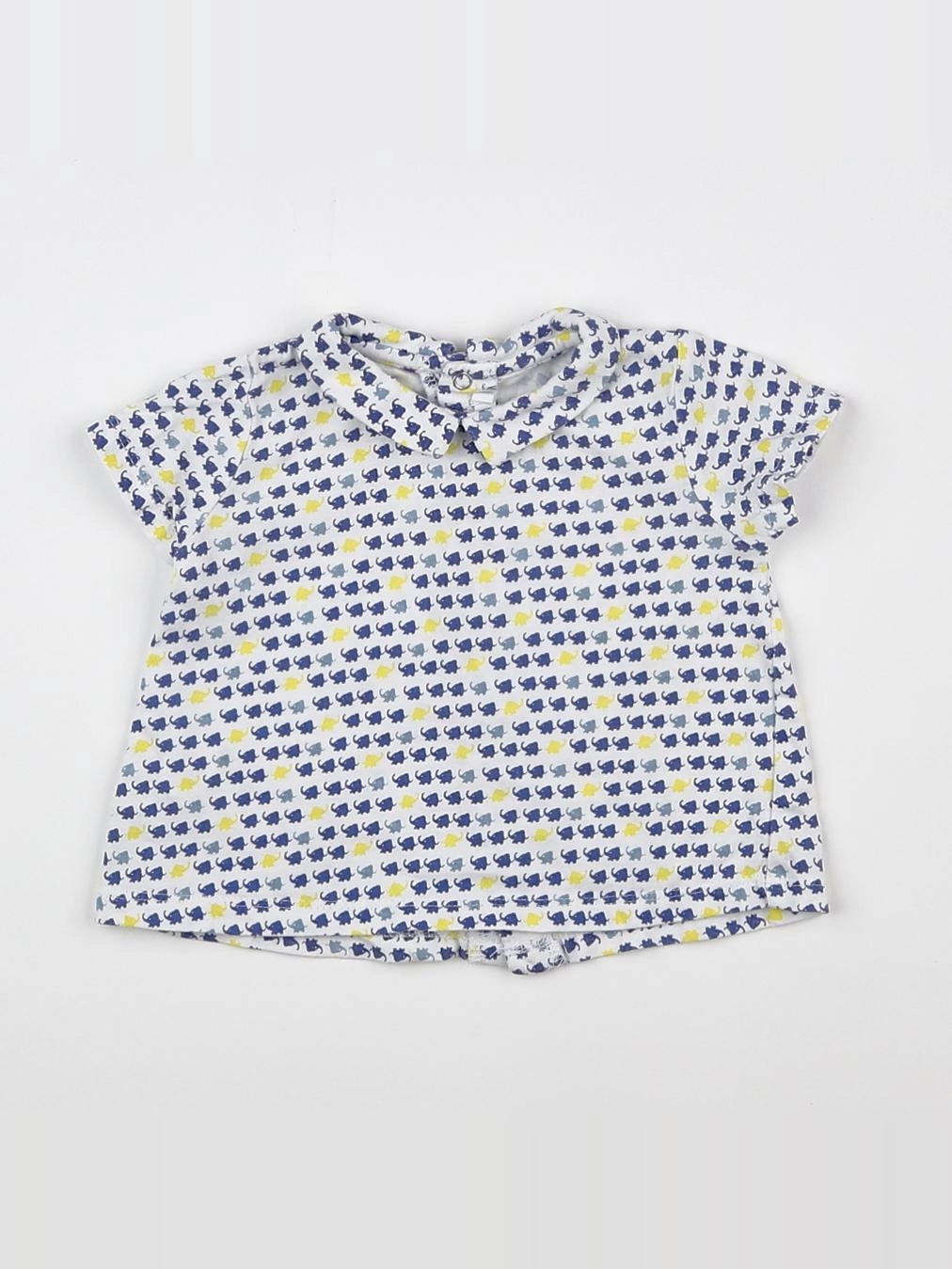 Boutchou - tee-shirt jaune, bleu - 3 mois