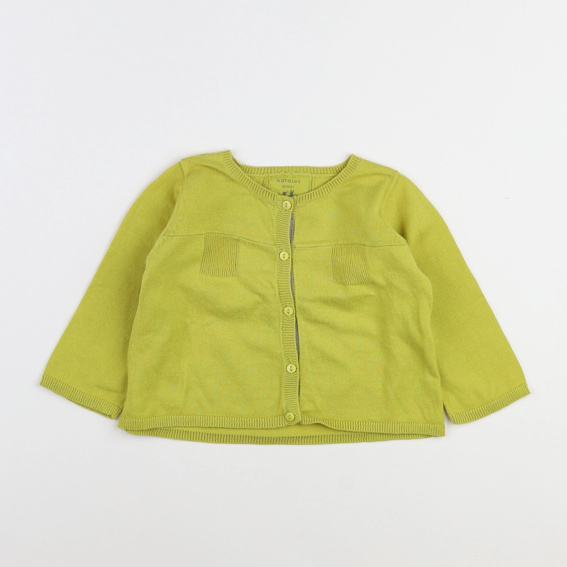 Natalys - gilet vert - 12 mois