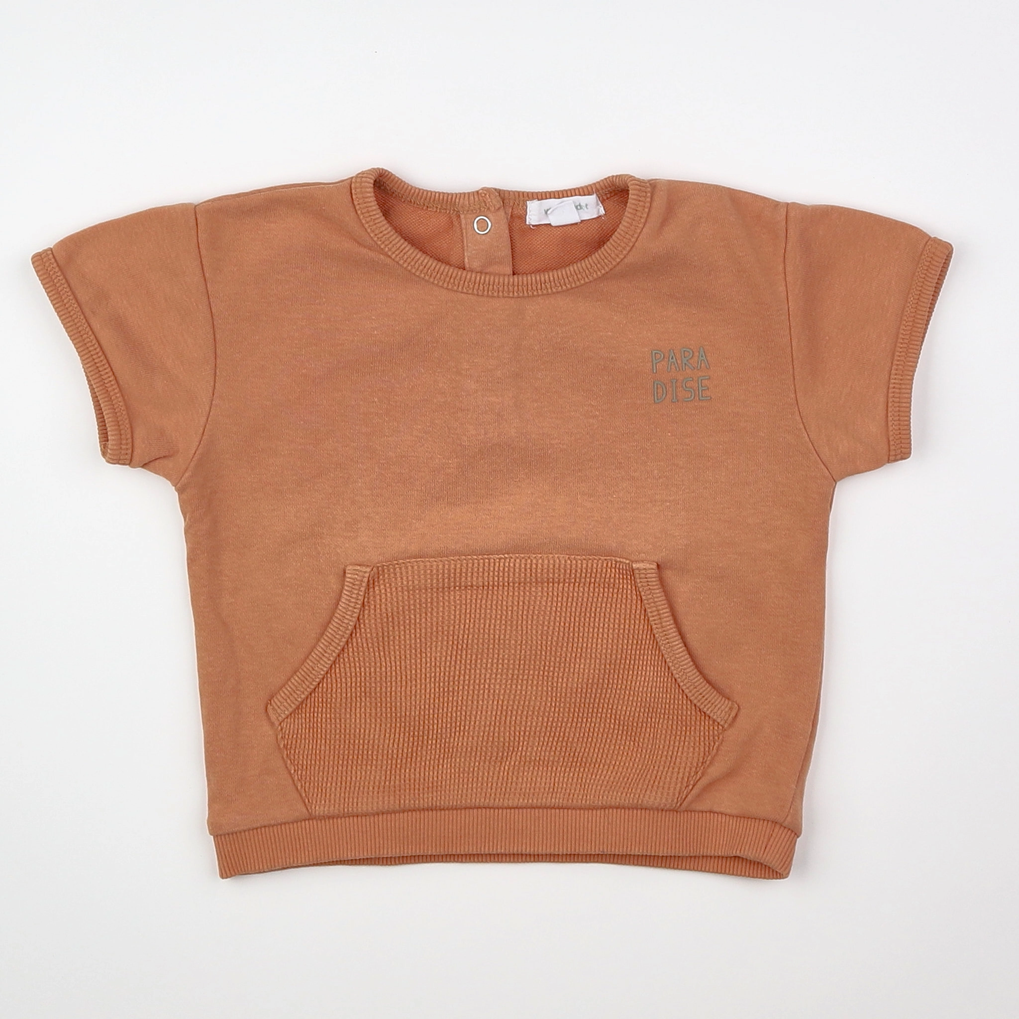 Vertbaudet - tee-shirt marron - 12 mois