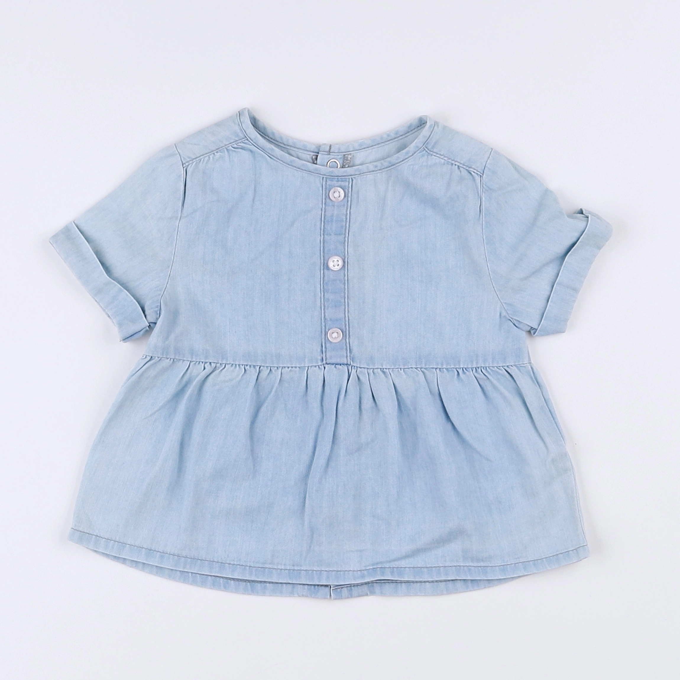 Vertbaudet - blouse bleu - 3 mois