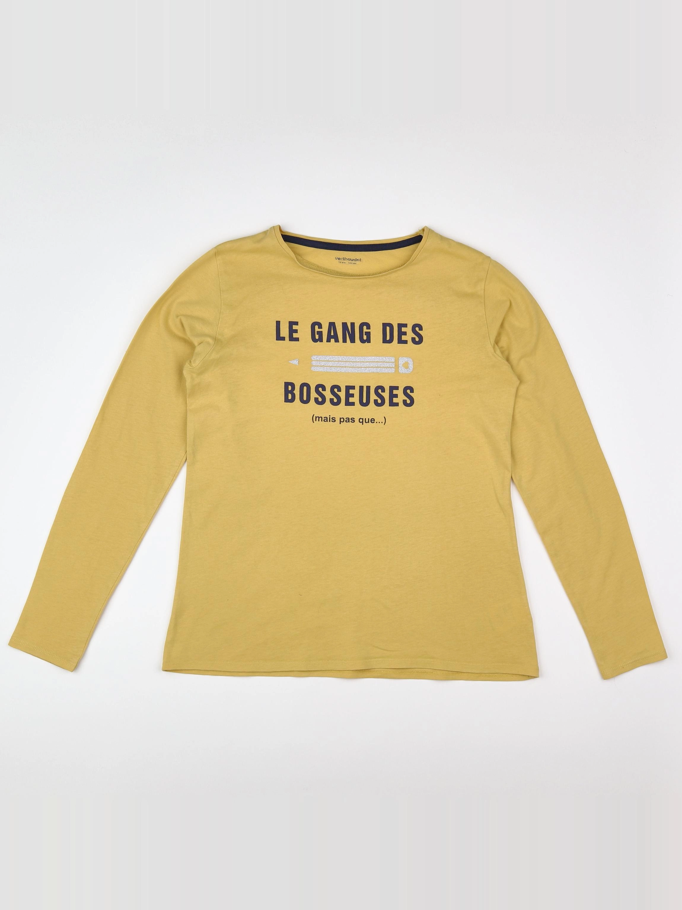 Vertbaudet - tee-shirt jaune - 12 ans