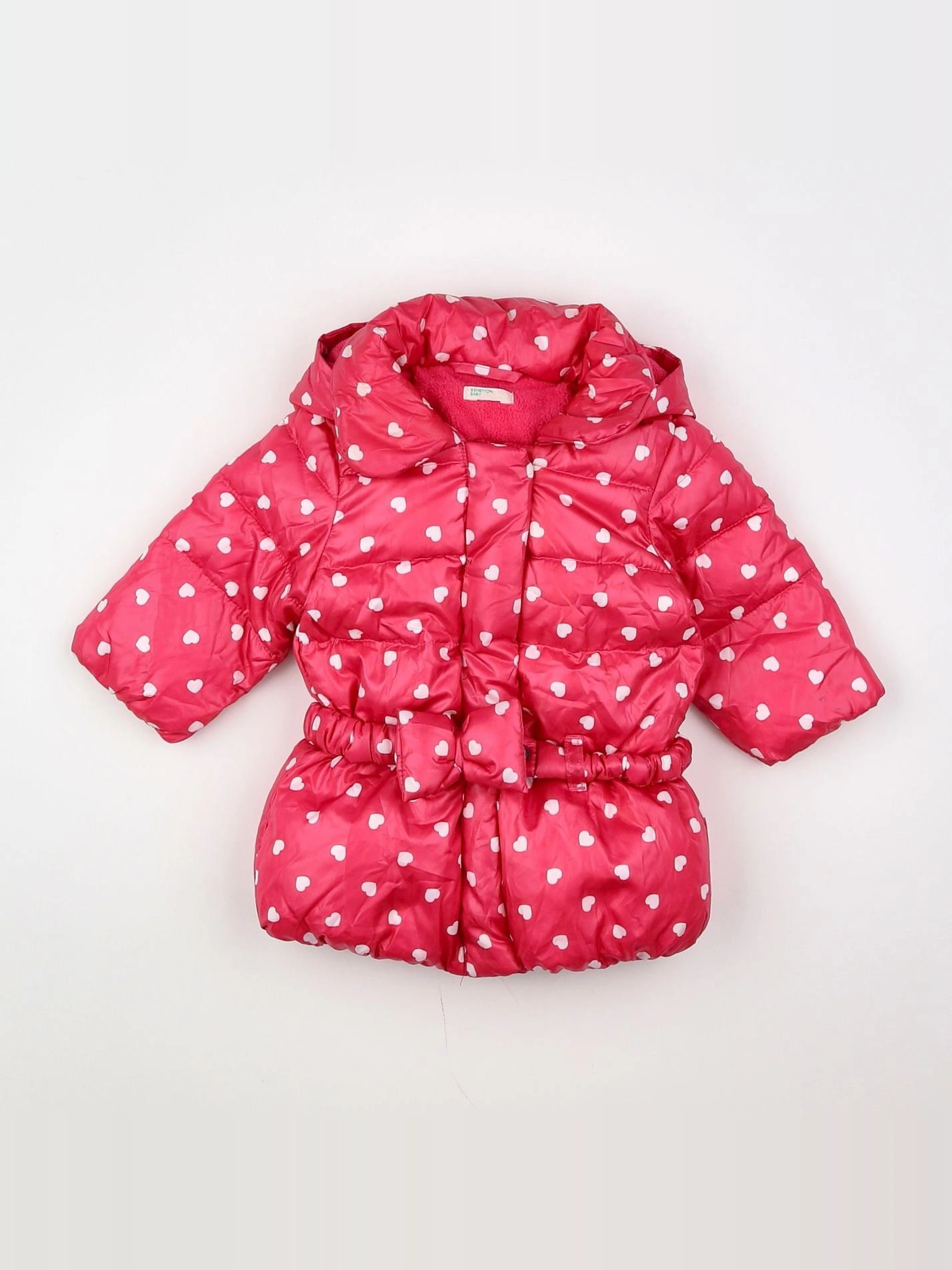 Benetton - doudoune rose - 3/6 mois