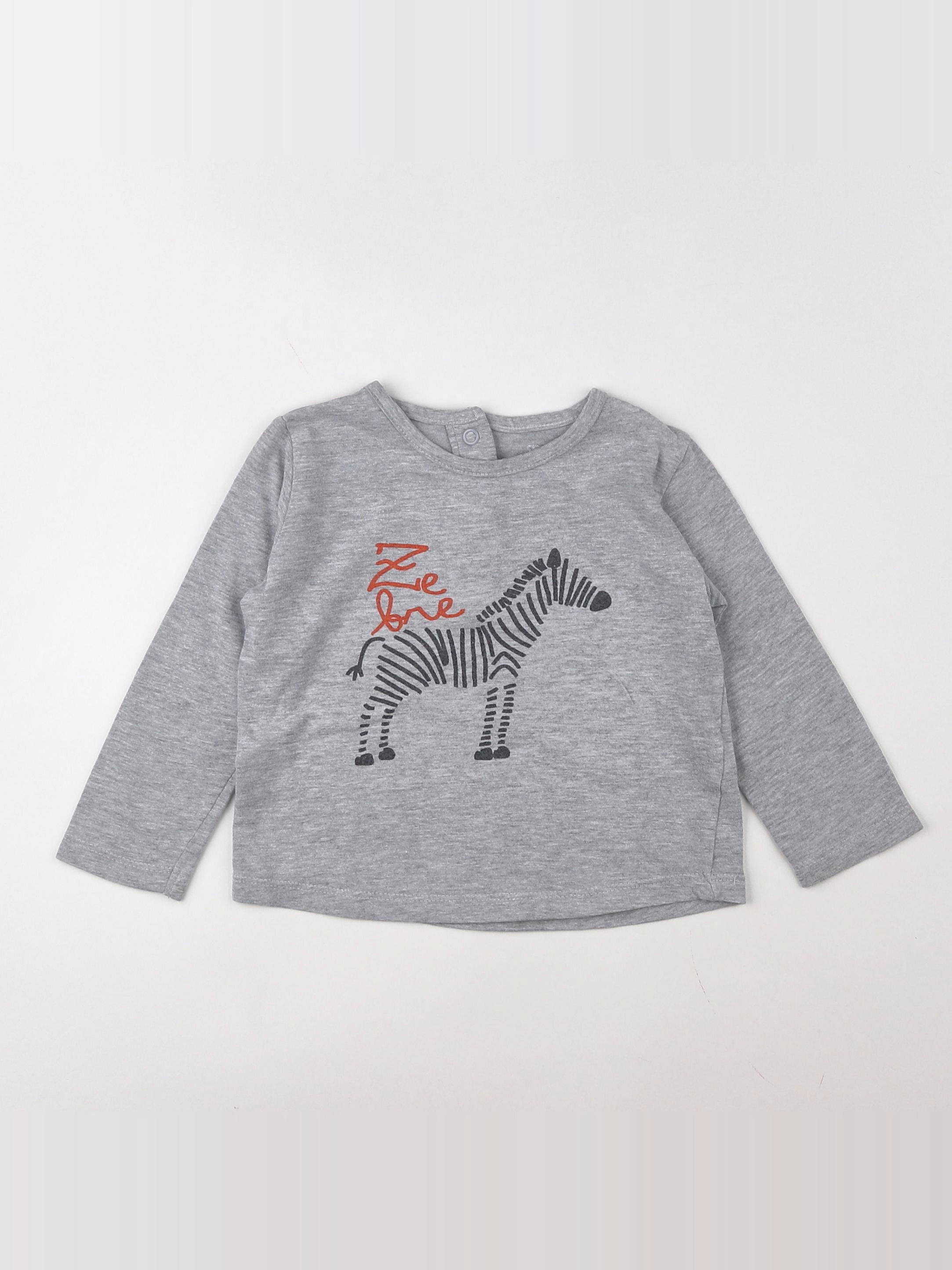 La Redoute - tee-shirt gris - 12 mois