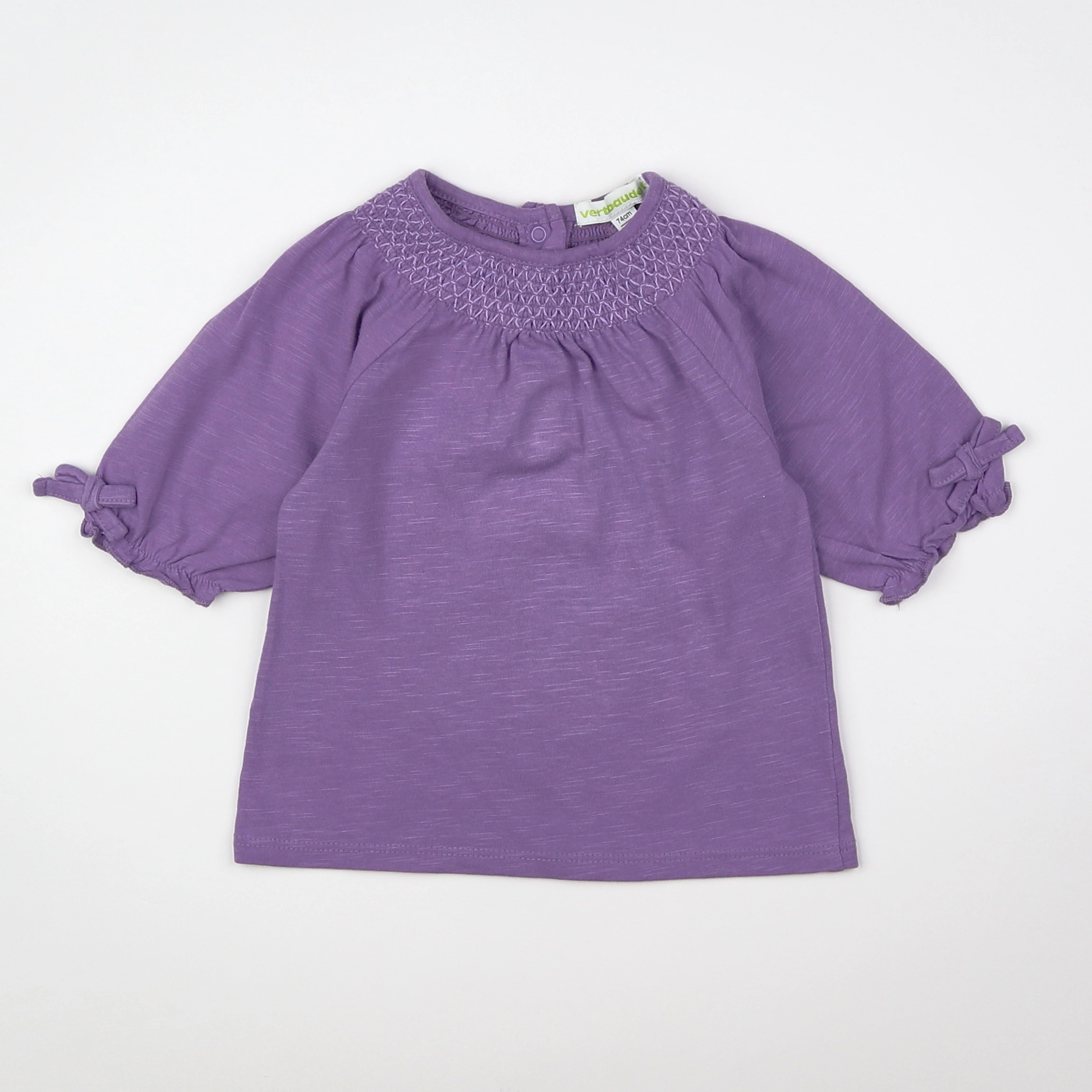 Vertbaudet - tee-shirt violet - 12 mois