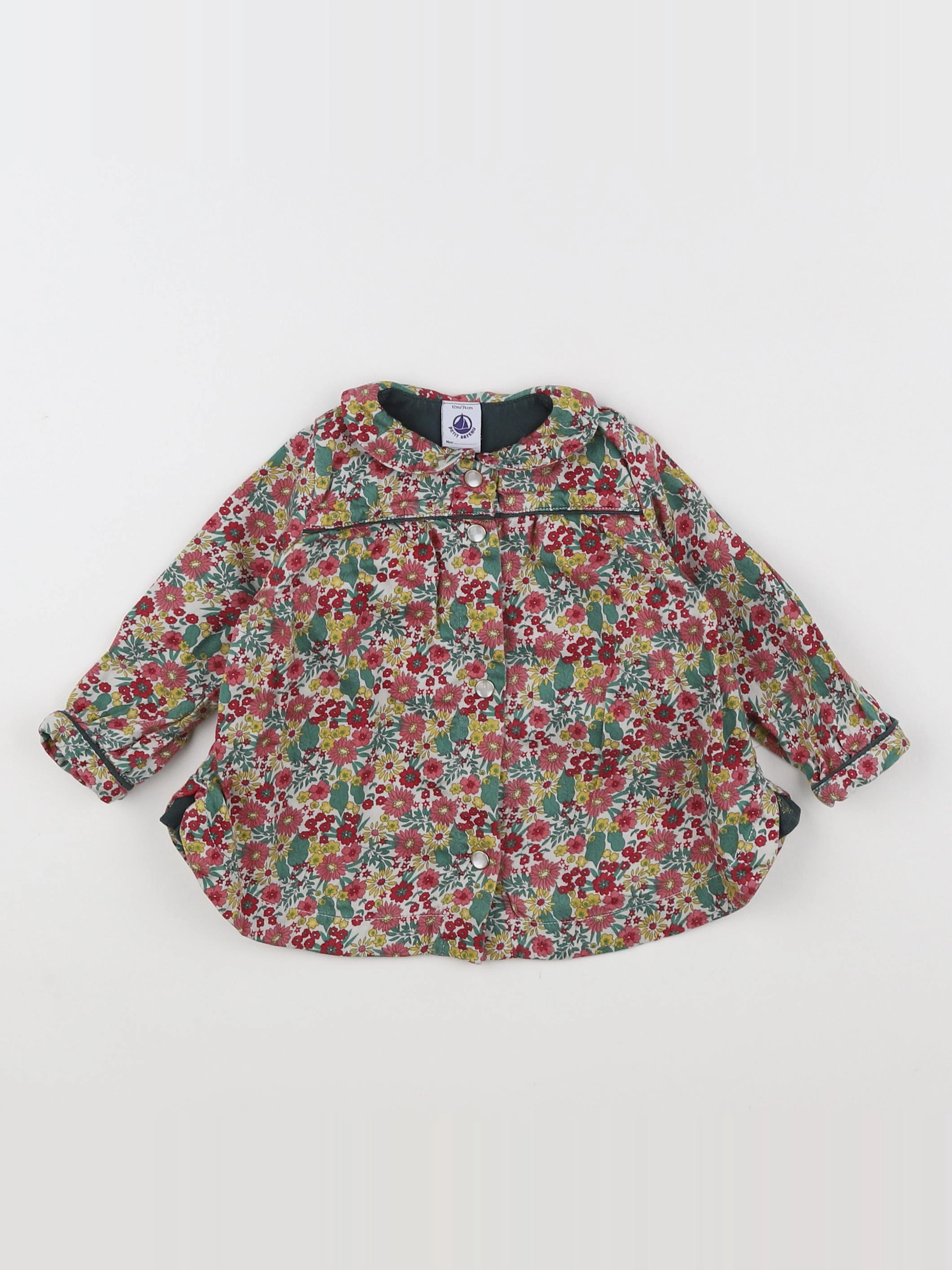 Petit Bateau - blouse multicolore - 12 mois