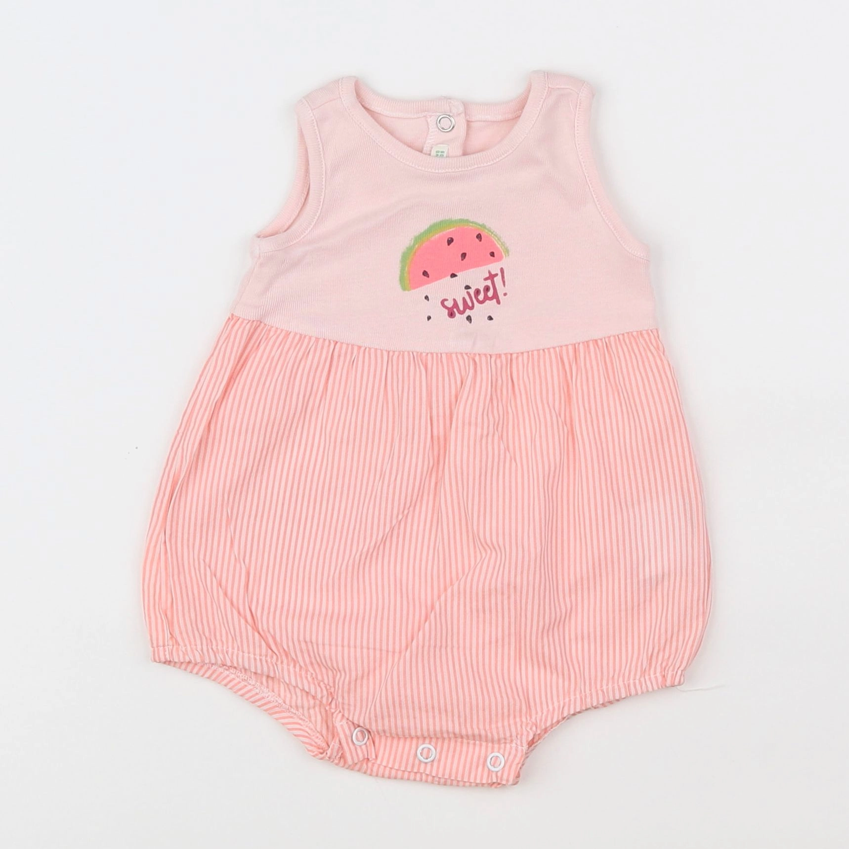 Benetton - combinaison rose - 3/6 mois