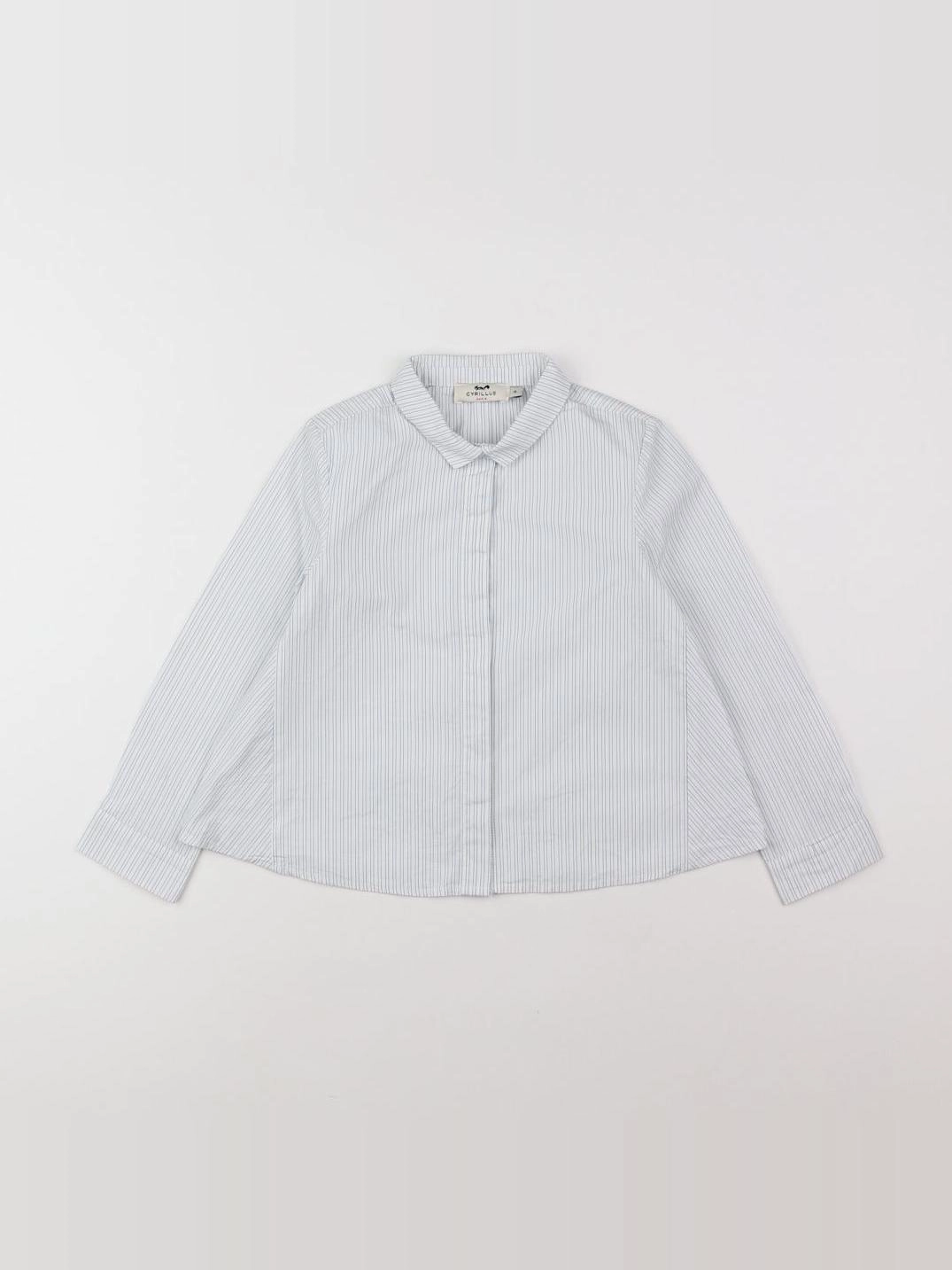 Cyrillus - chemise blanc, bleu - 4 ans