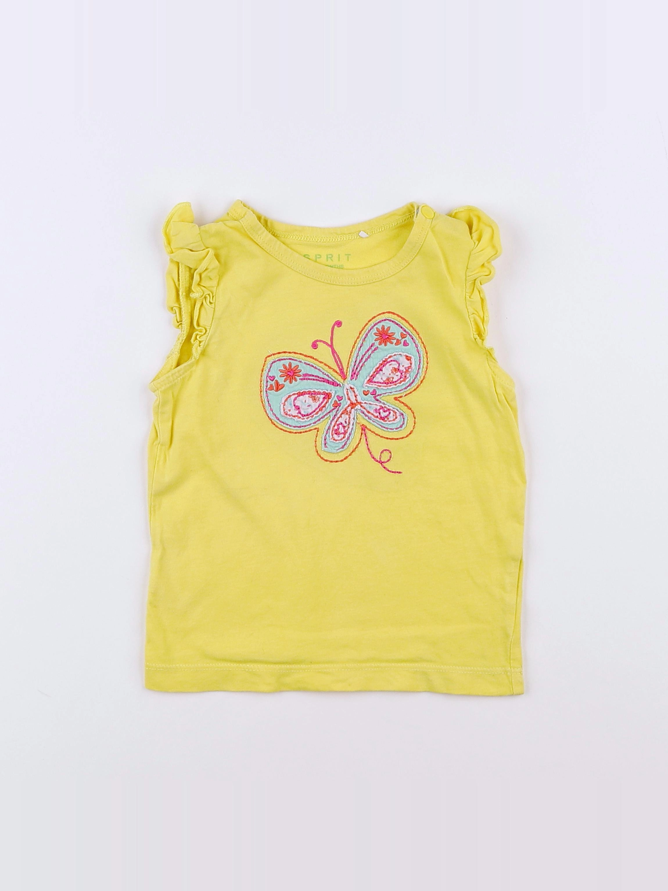Esprit - tee-shirt jaune - 9 mois