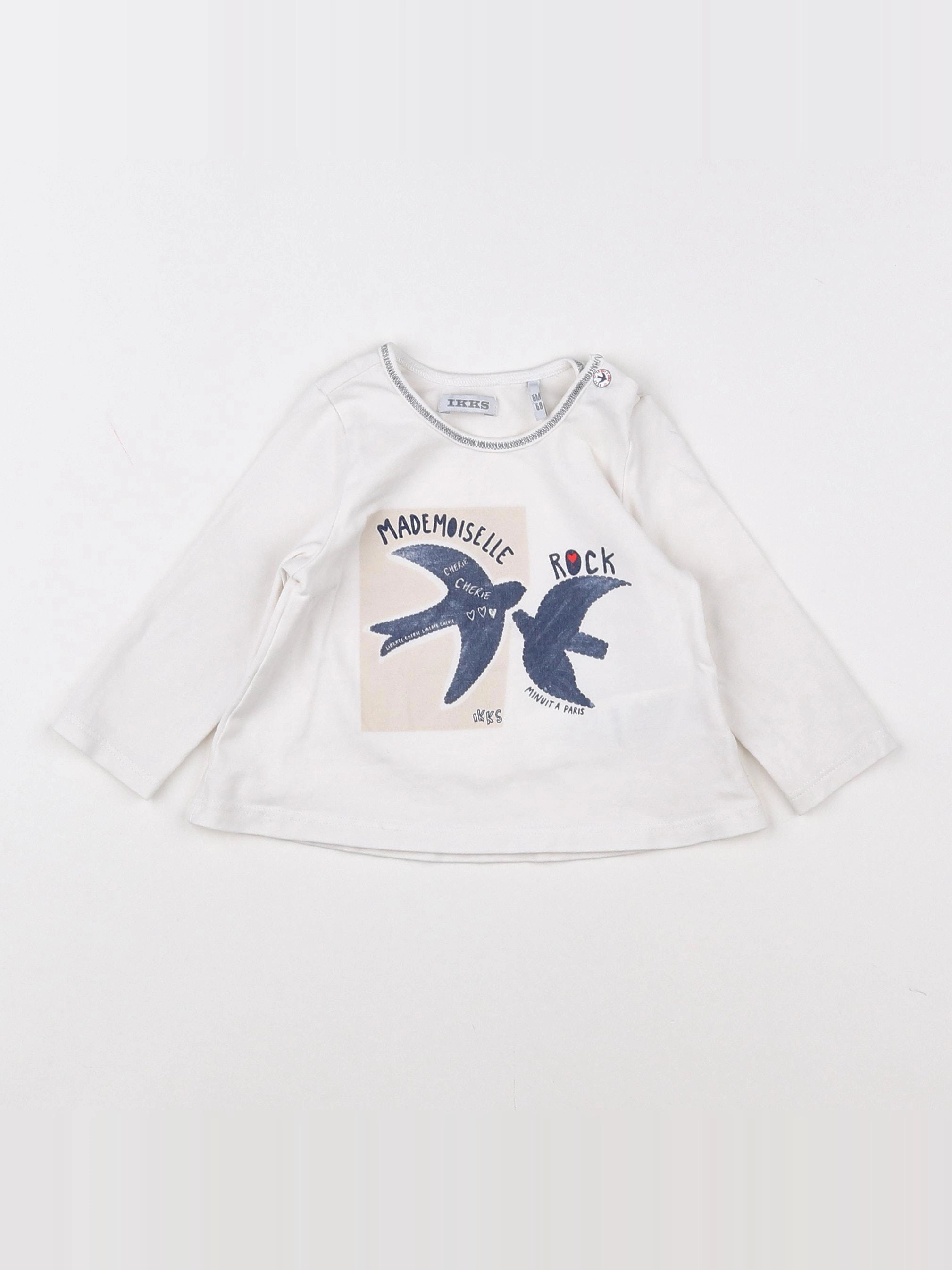 IKKS - tee-shirt blanc - 6 mois