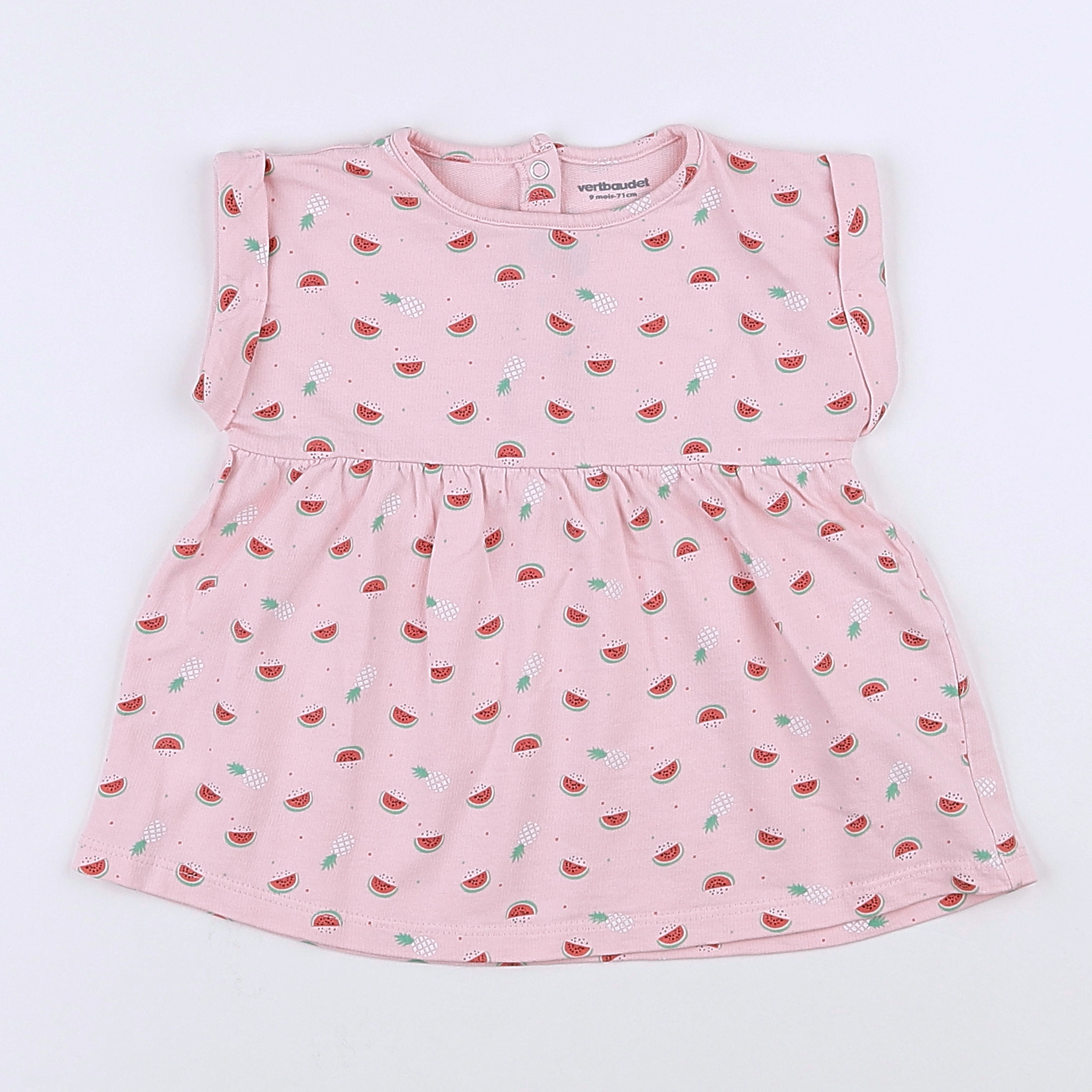 Vertbaudet - robe rose - 9 mois
