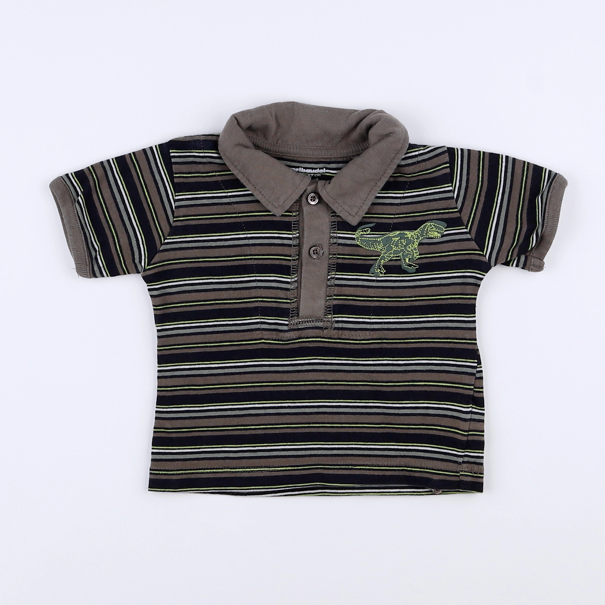 Vertbaudet - tee-shirt marron - 6 mois