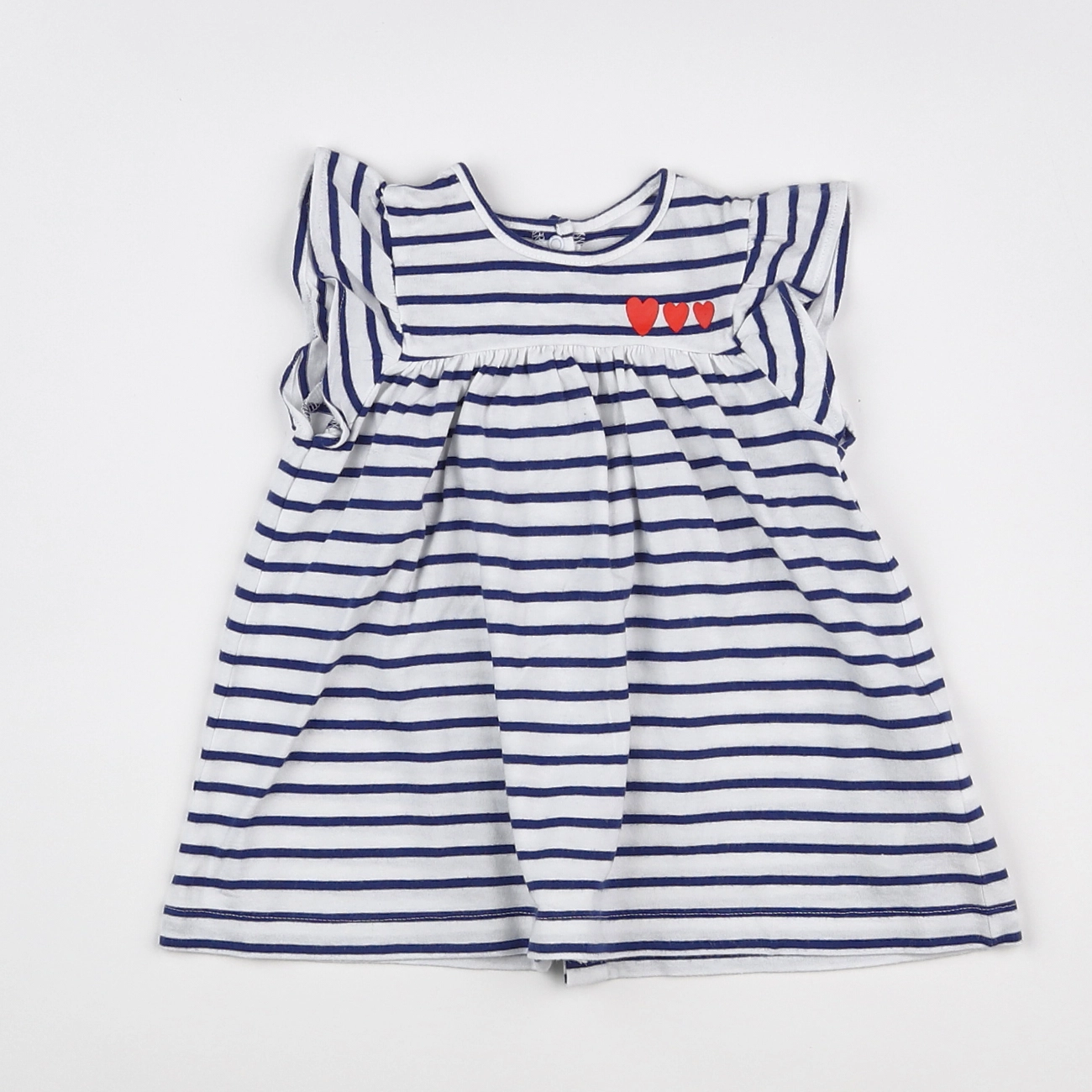 Vertbaudet - robe bleu, rouge - 6 mois