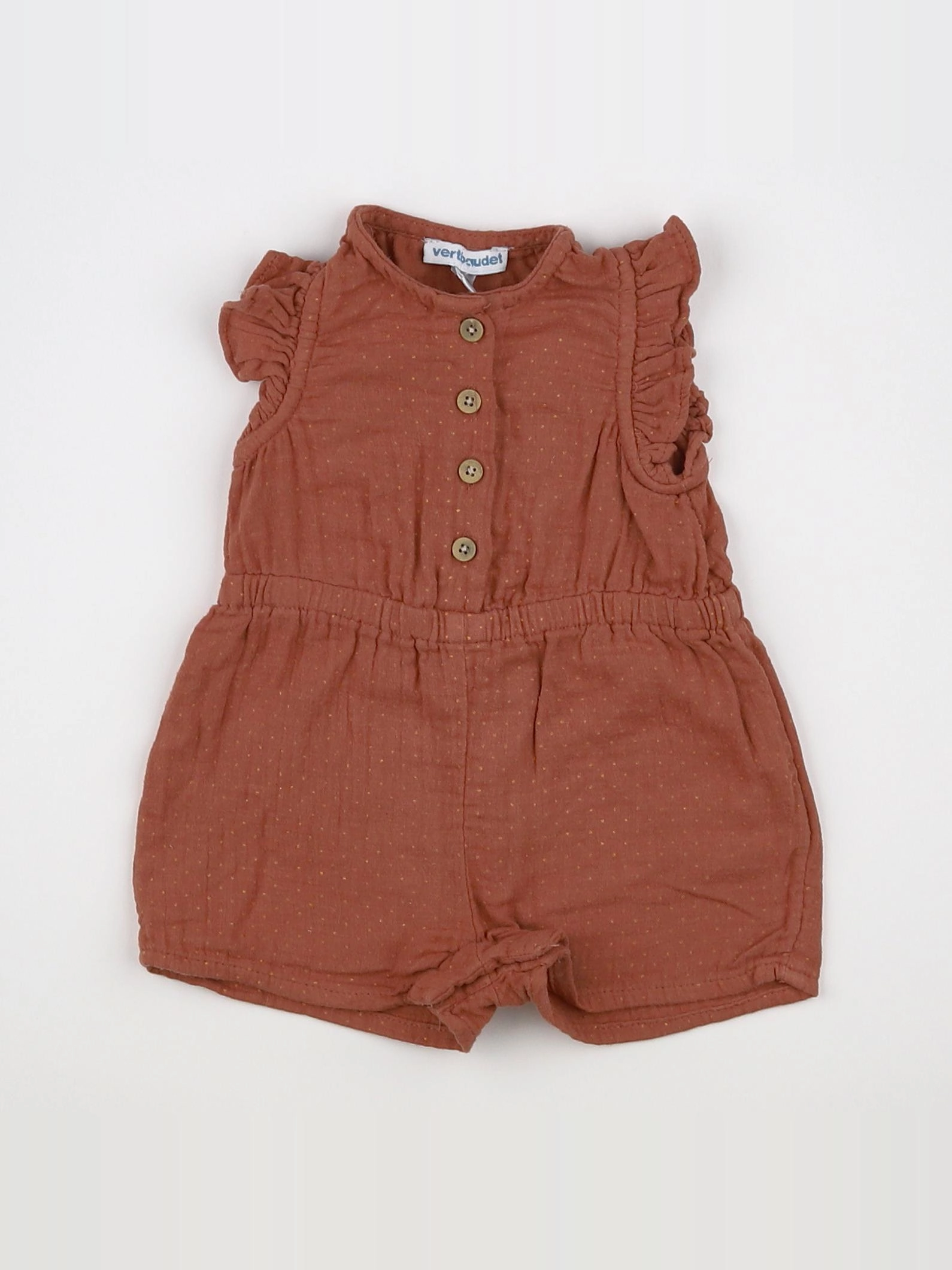 Vertbaudet - combinaison marron - 6 mois