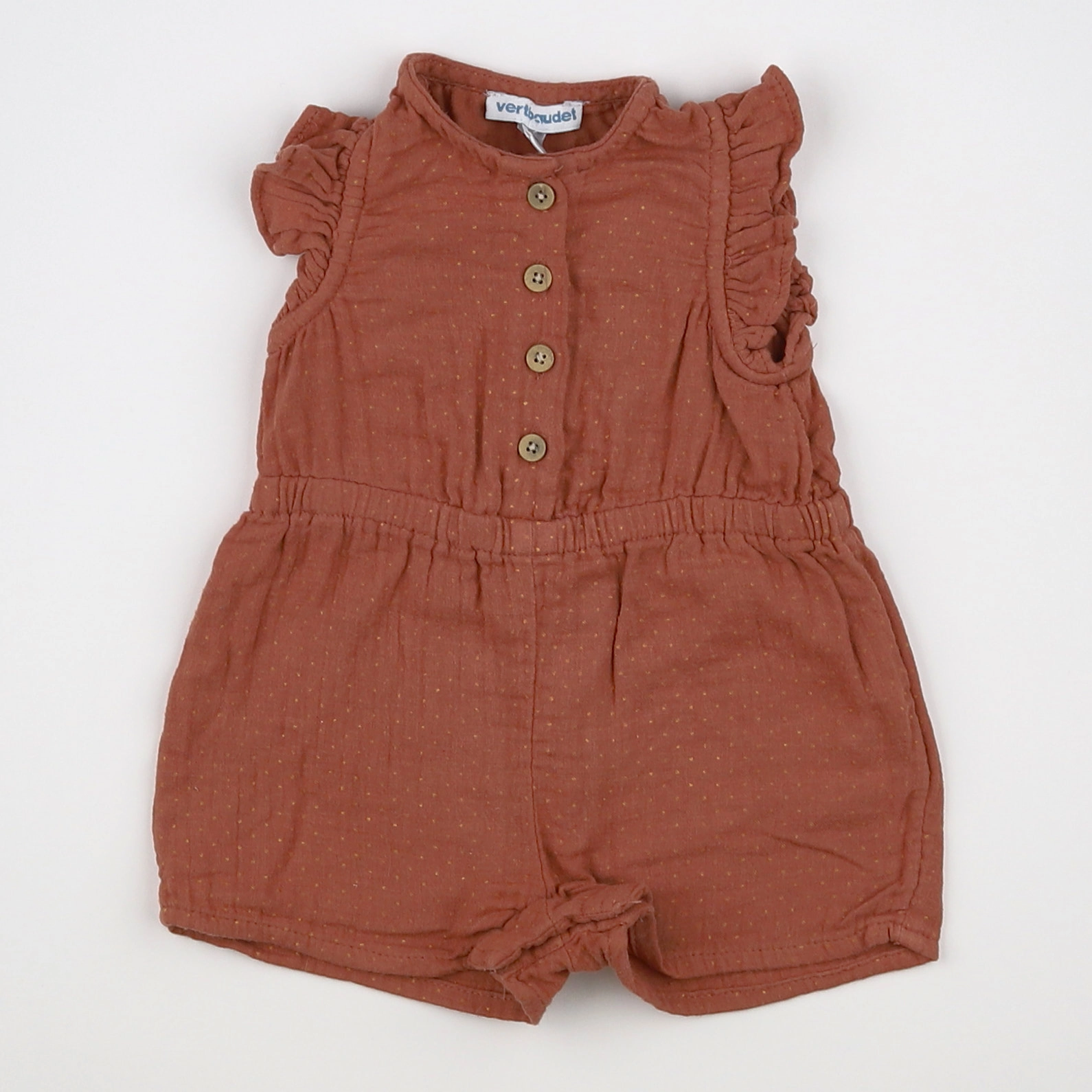 Vertbaudet - combinaison marron - 6 mois