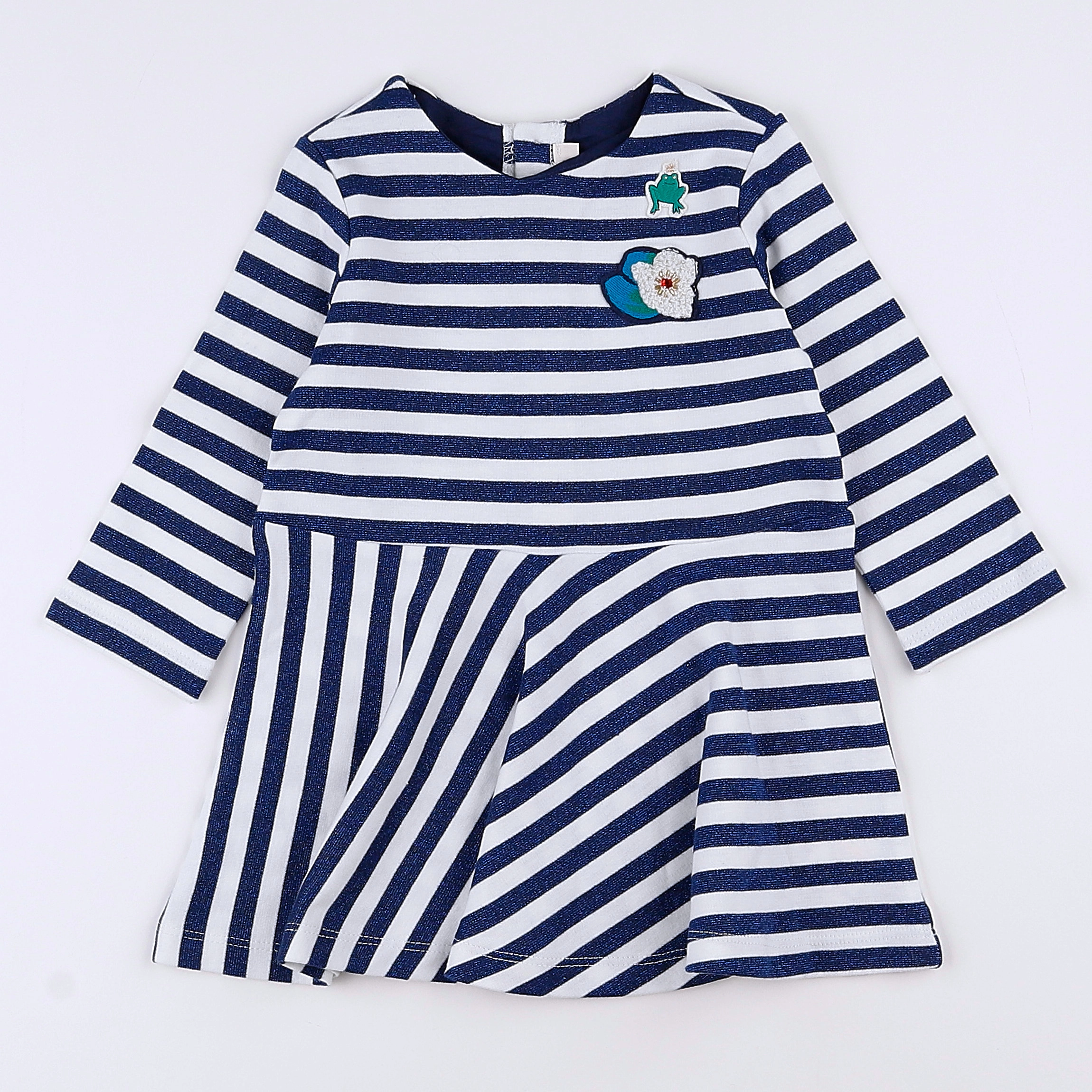 Catimini - robe blanc, bleu - 18 mois