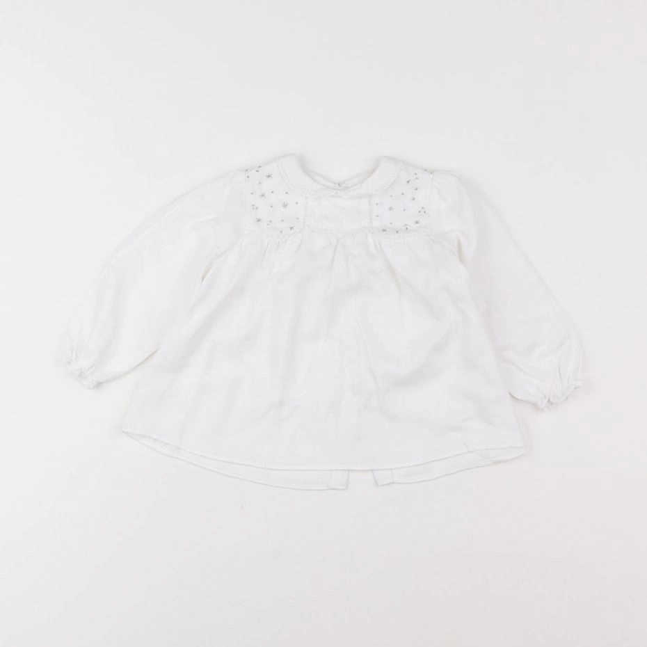 Tartine & Chocolat - blouse blanc, argent - 18 mois