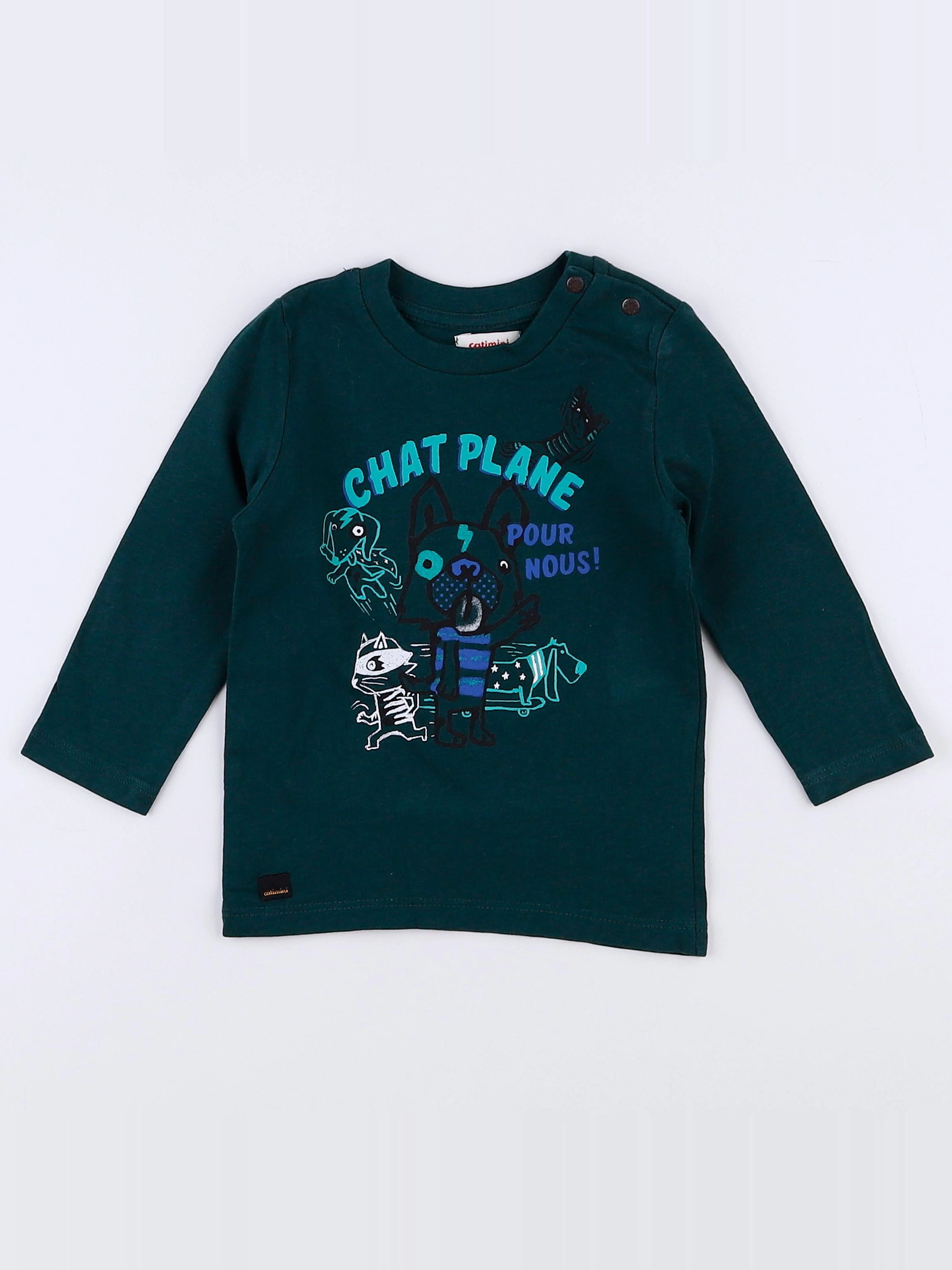 Catimini - tee-shirt vert - 12 mois