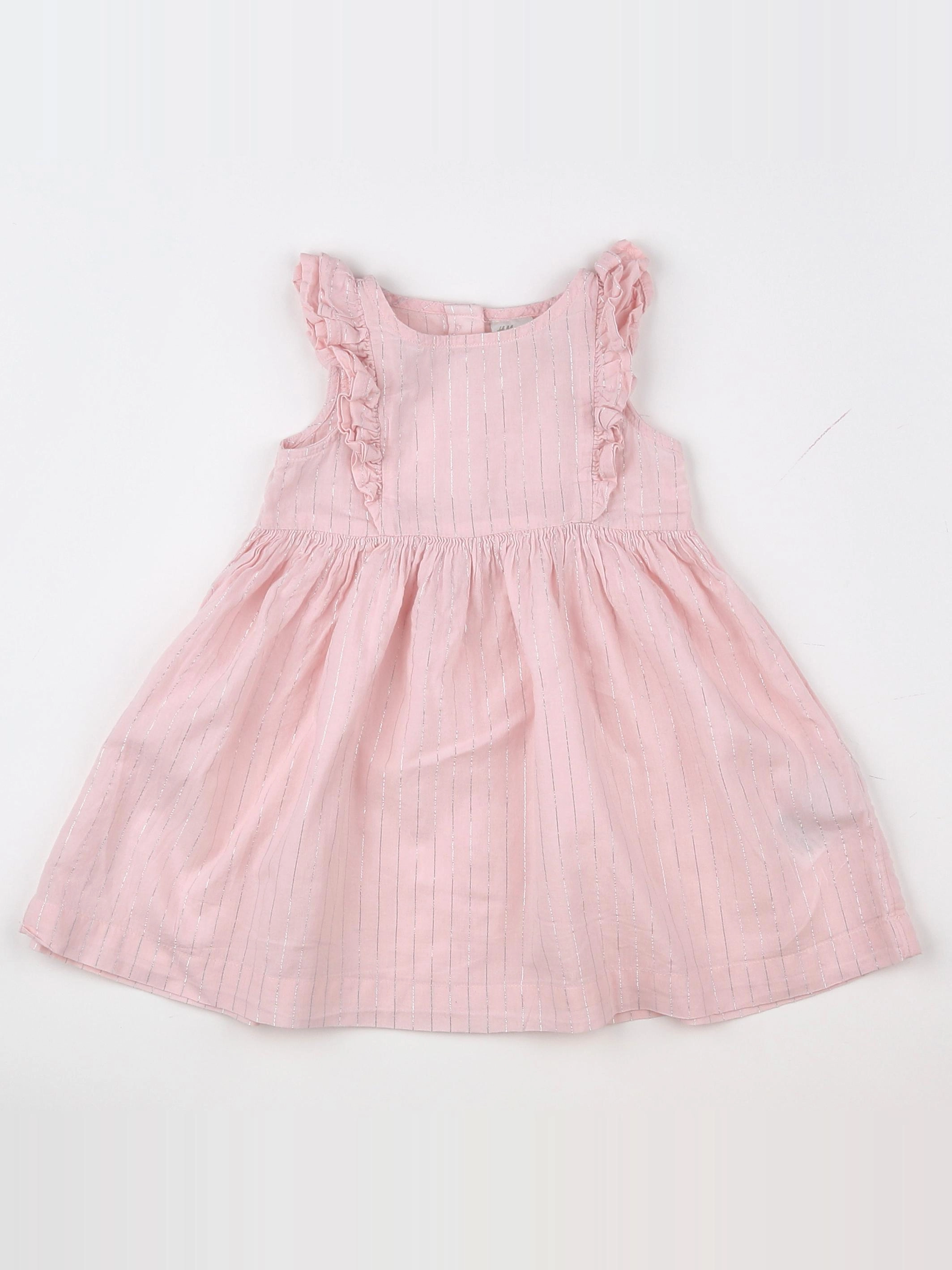 H&M - robe rose - 12 mois