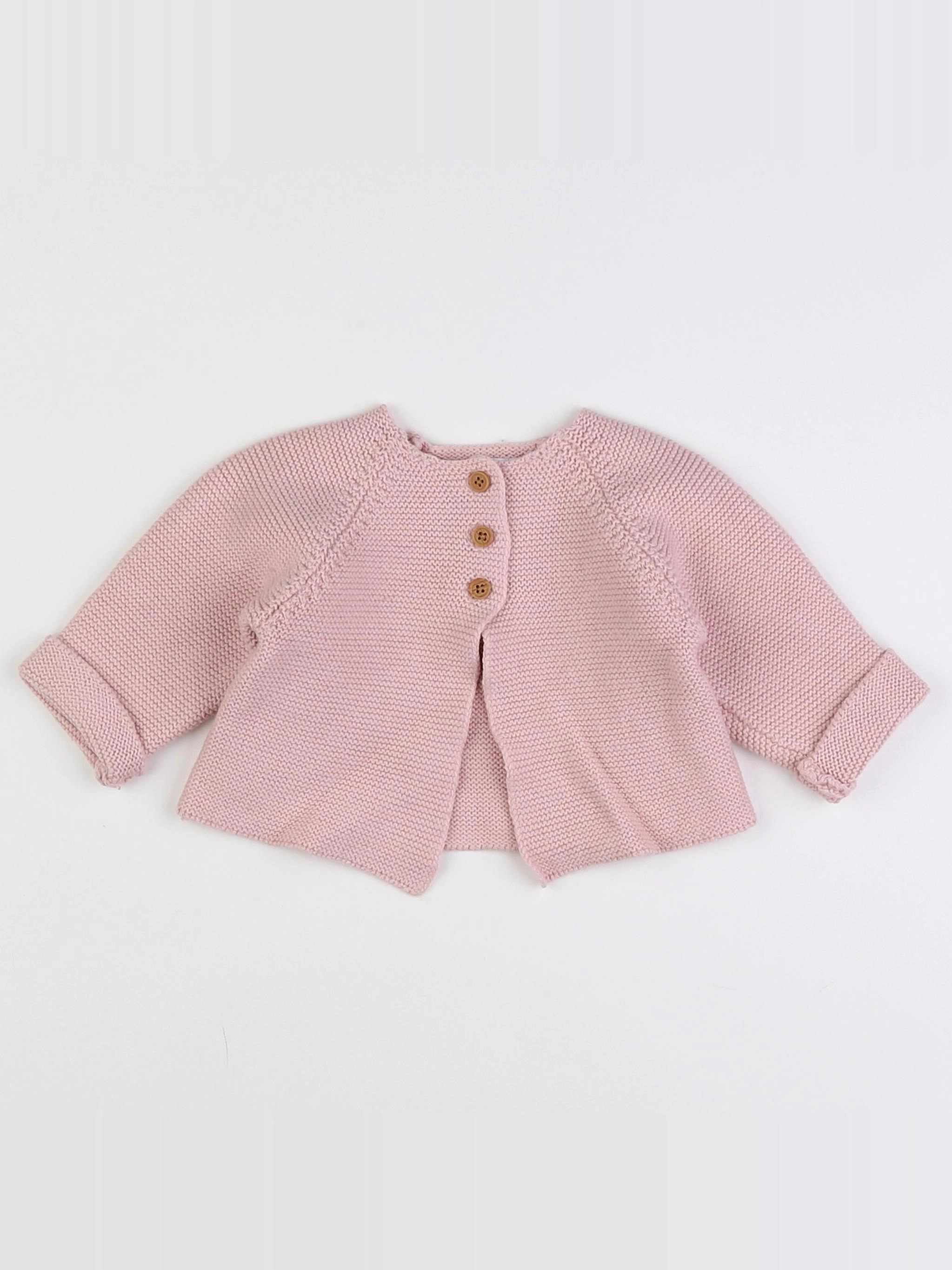 Boutchou - gilet rose - 3 mois