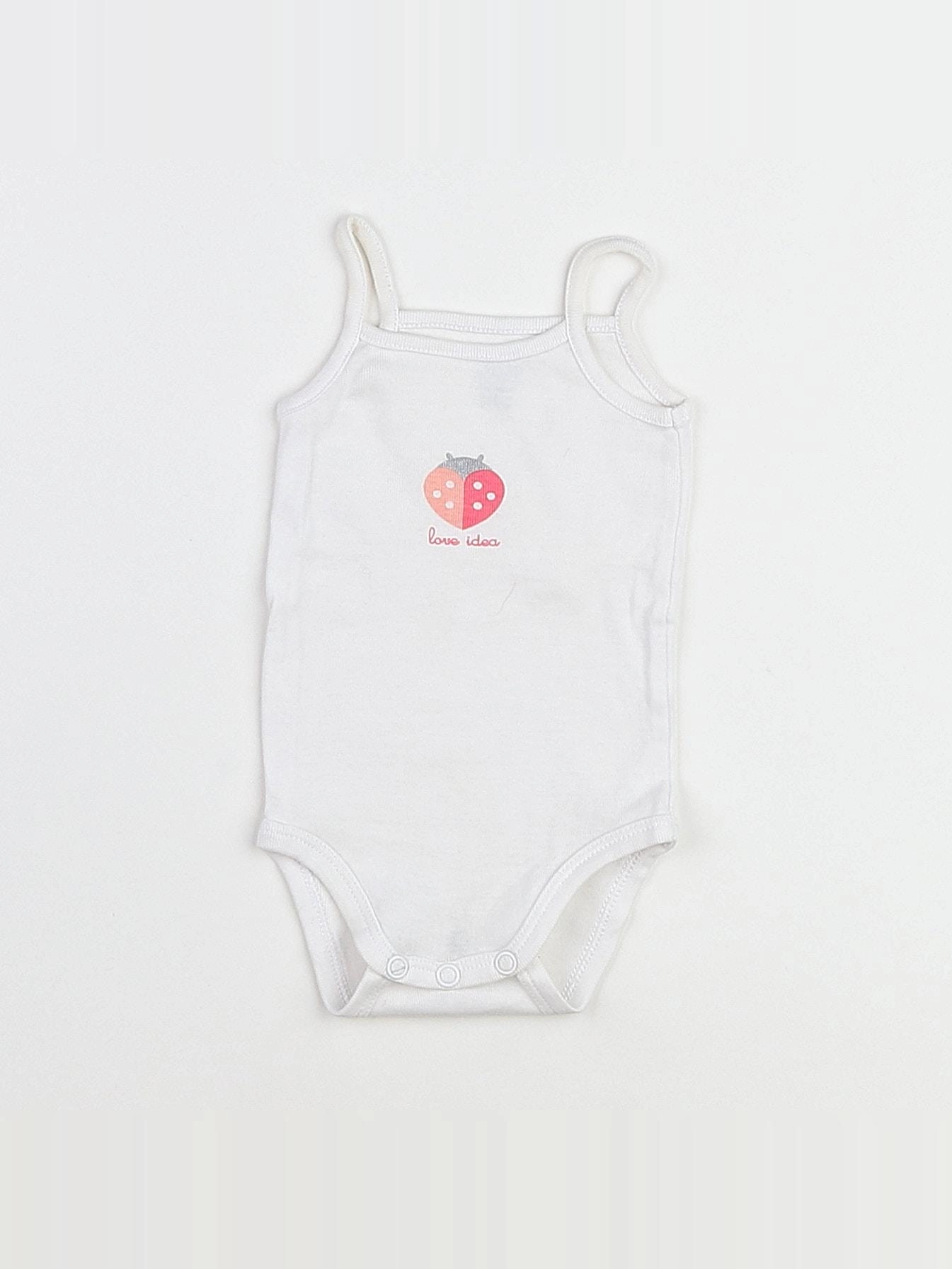 Petit Bateau - body rose, blanc - 3 mois