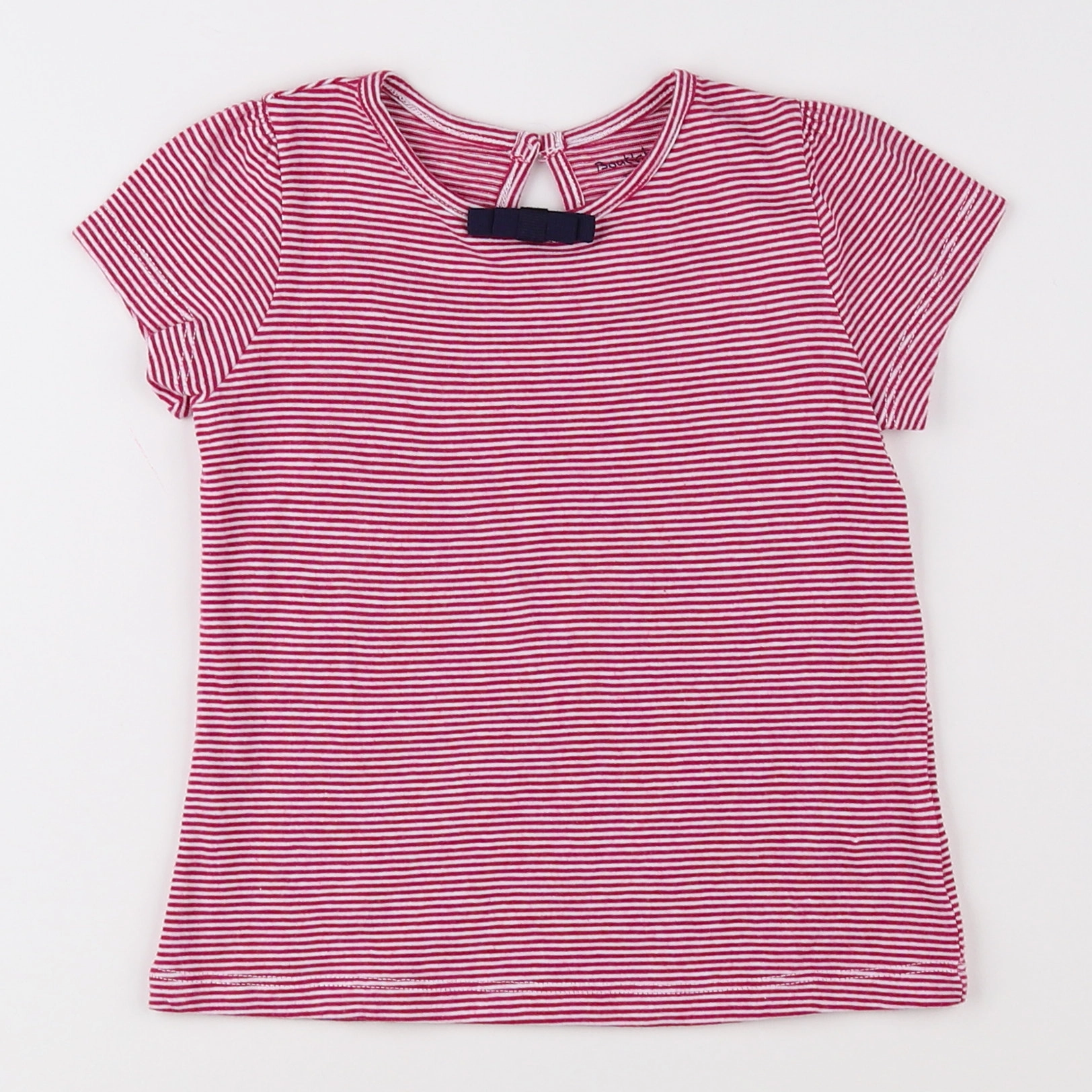 Boutchou - tee-shirt blanc, rose - 18 mois