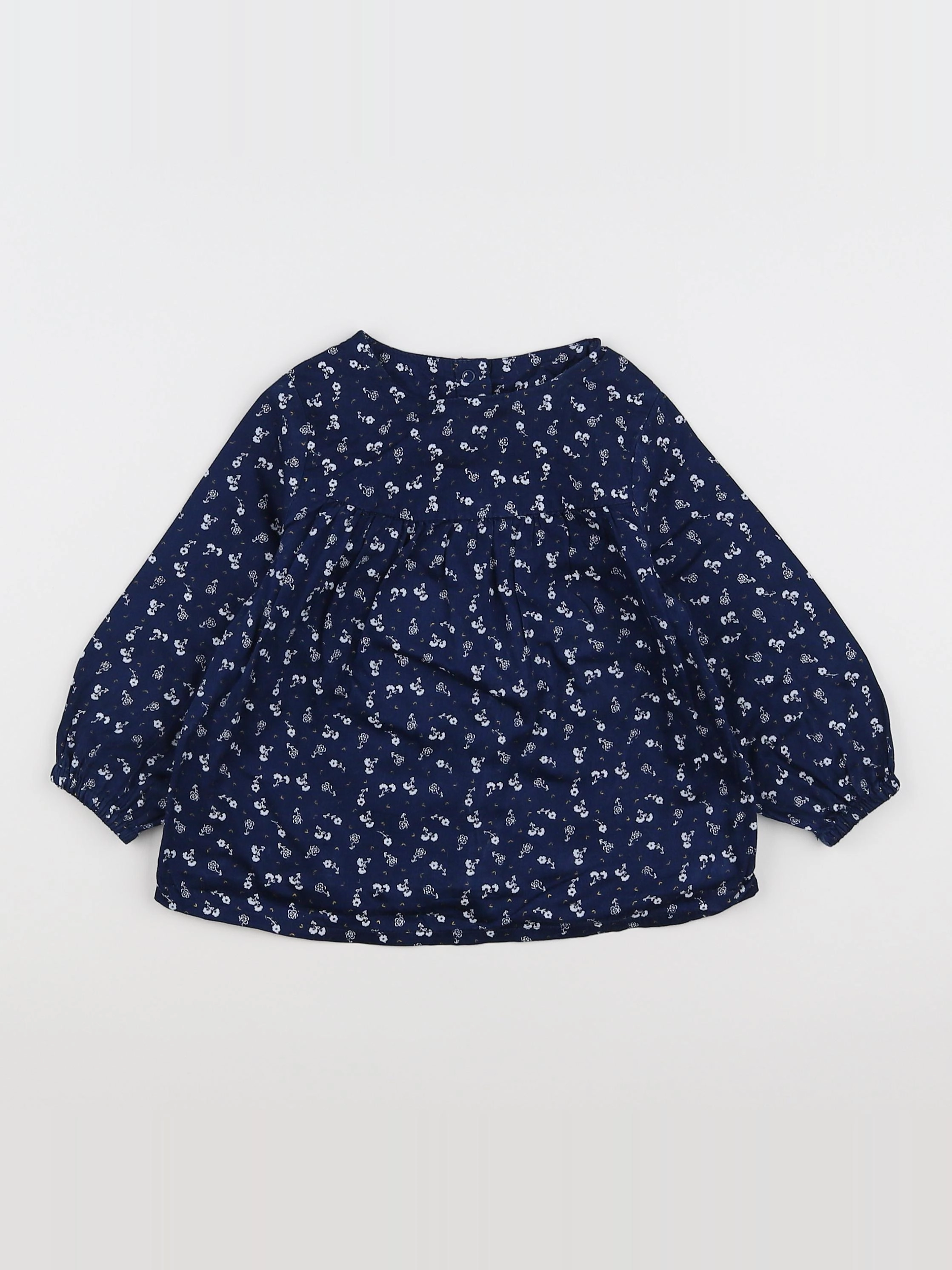 Tape à l'oeil - blouse bleu, blanc - 18 mois